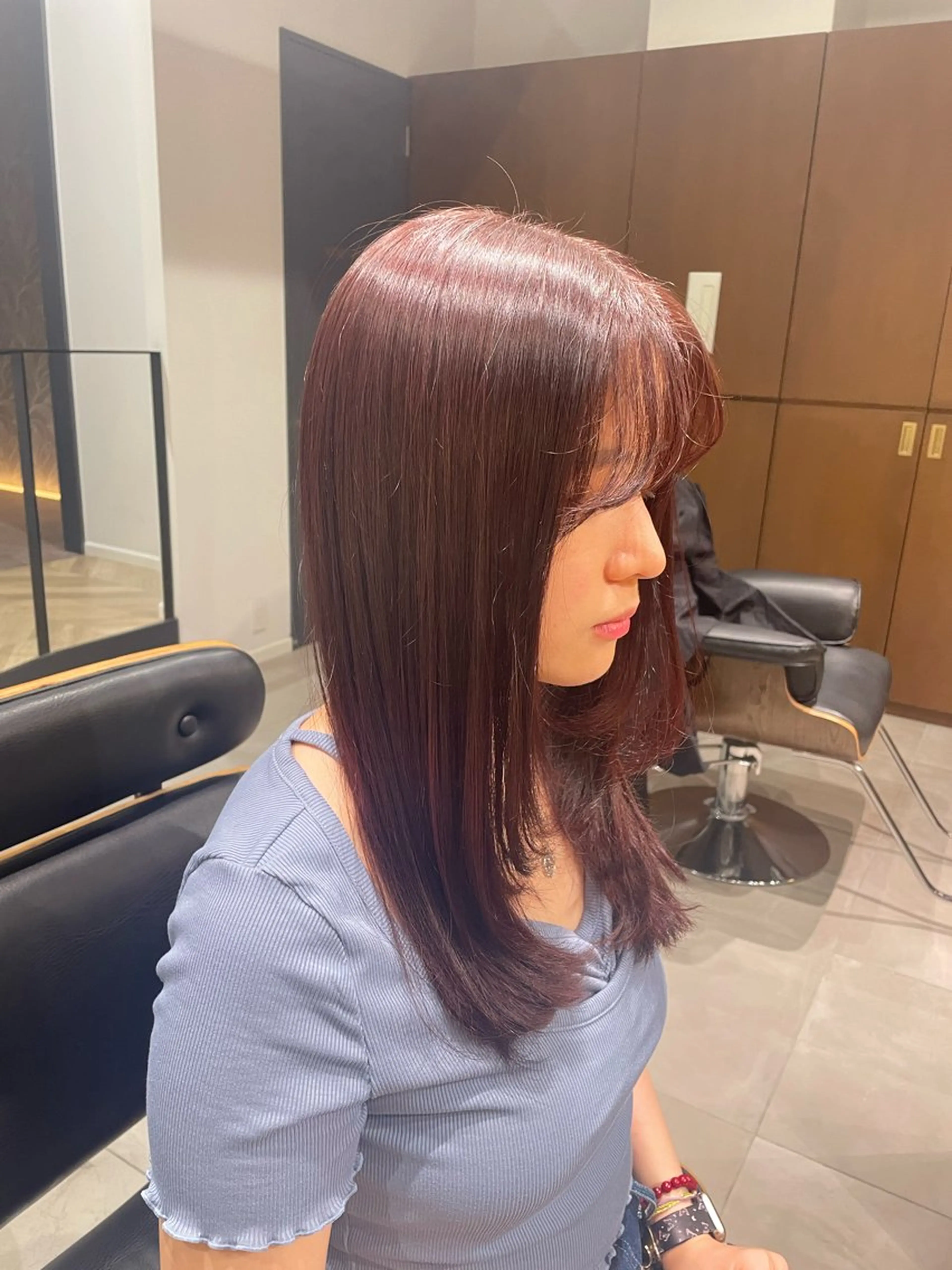 セミロング ハイトーンカラー 縮毛矯正/ジャックのヘアスタイル