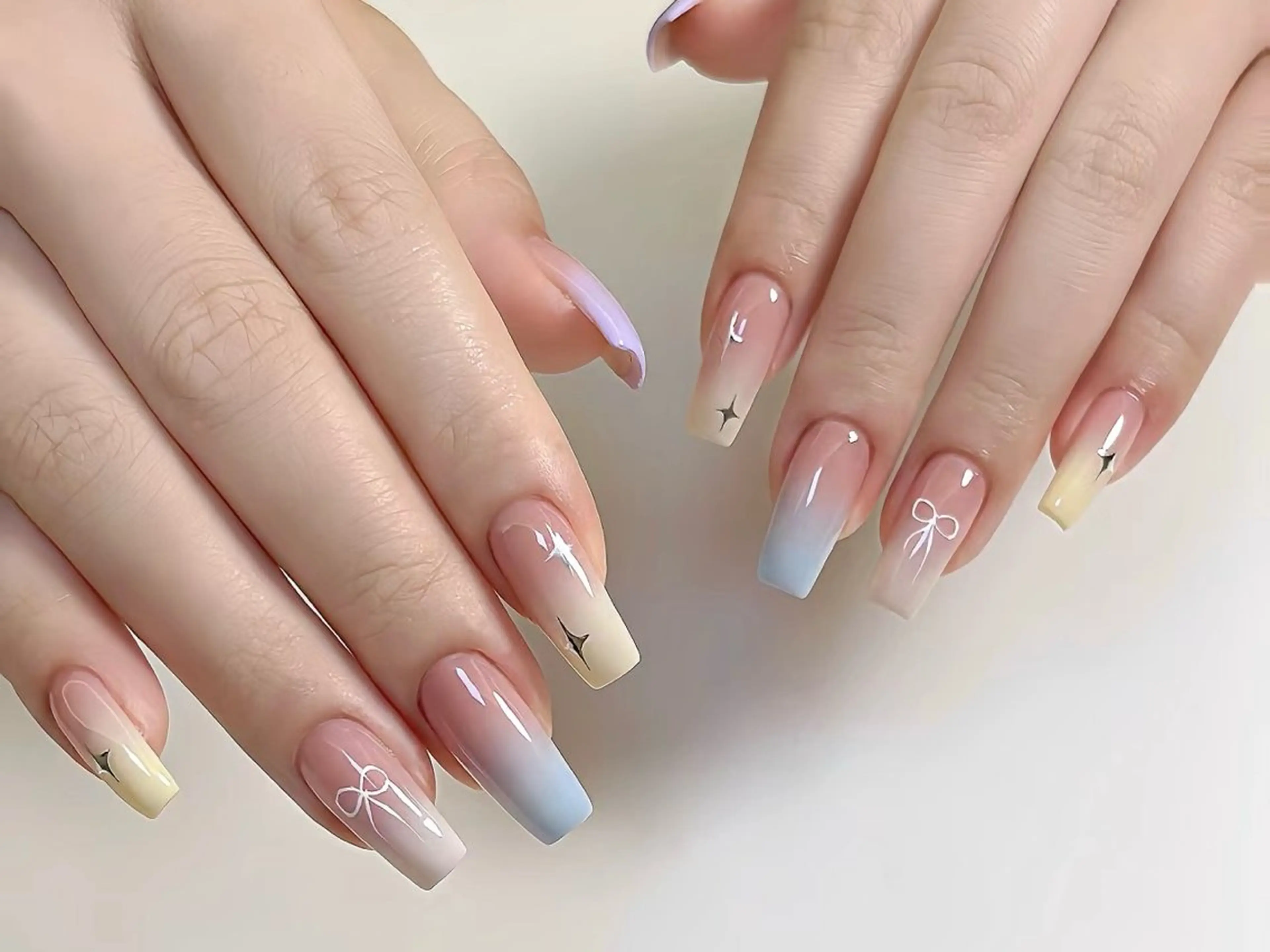 ネイル フレンチネイル ジェルネイル ハート 韓国ネイル マグネットネイル ネイルサロン lotusのネイルデザイン