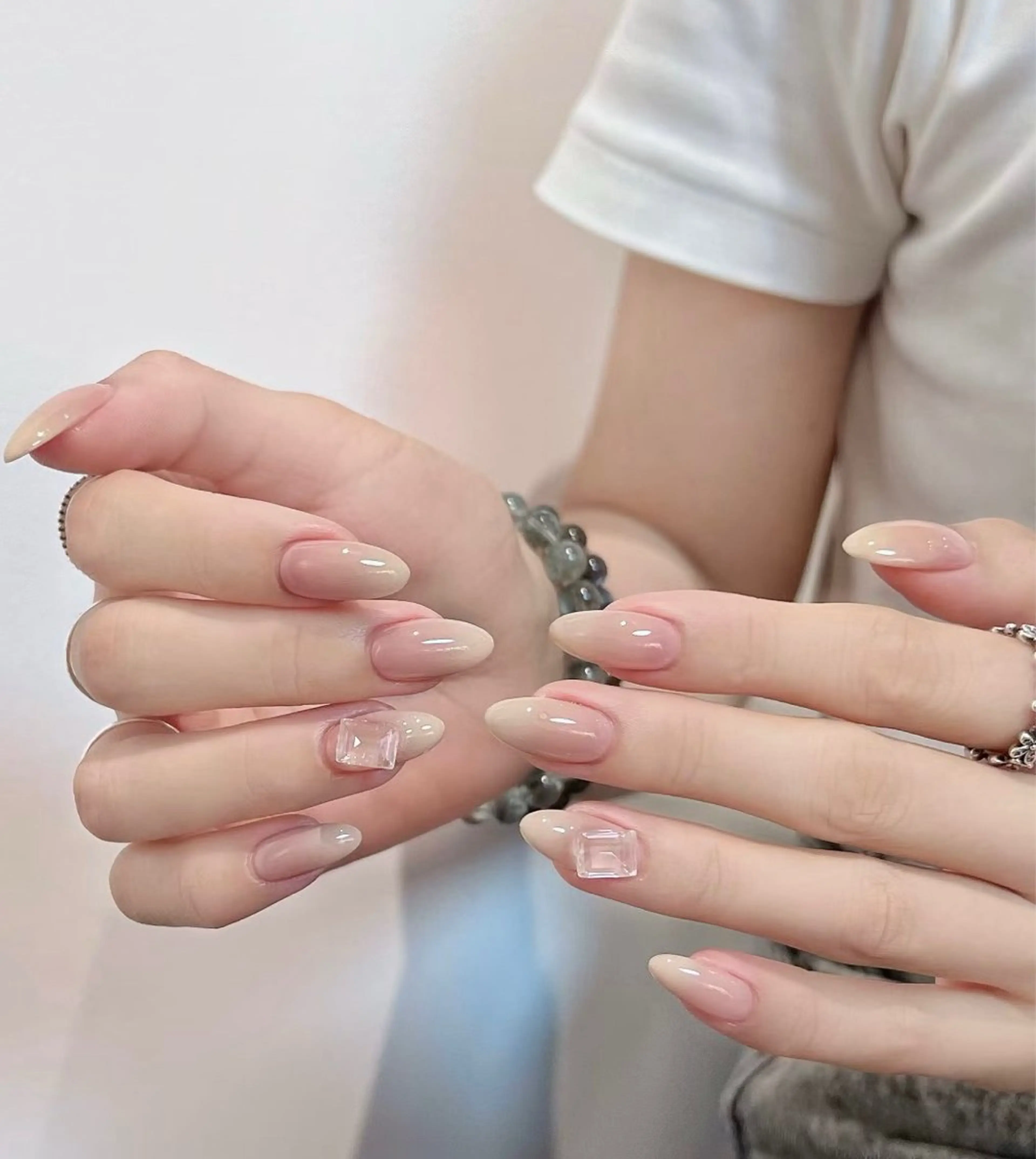 ネイル オーロラネイル フラワーネイル フットネイル フレンチネイル ジェルネイル ハンドネイル 長さだし専門 ありさのネイルデザイン