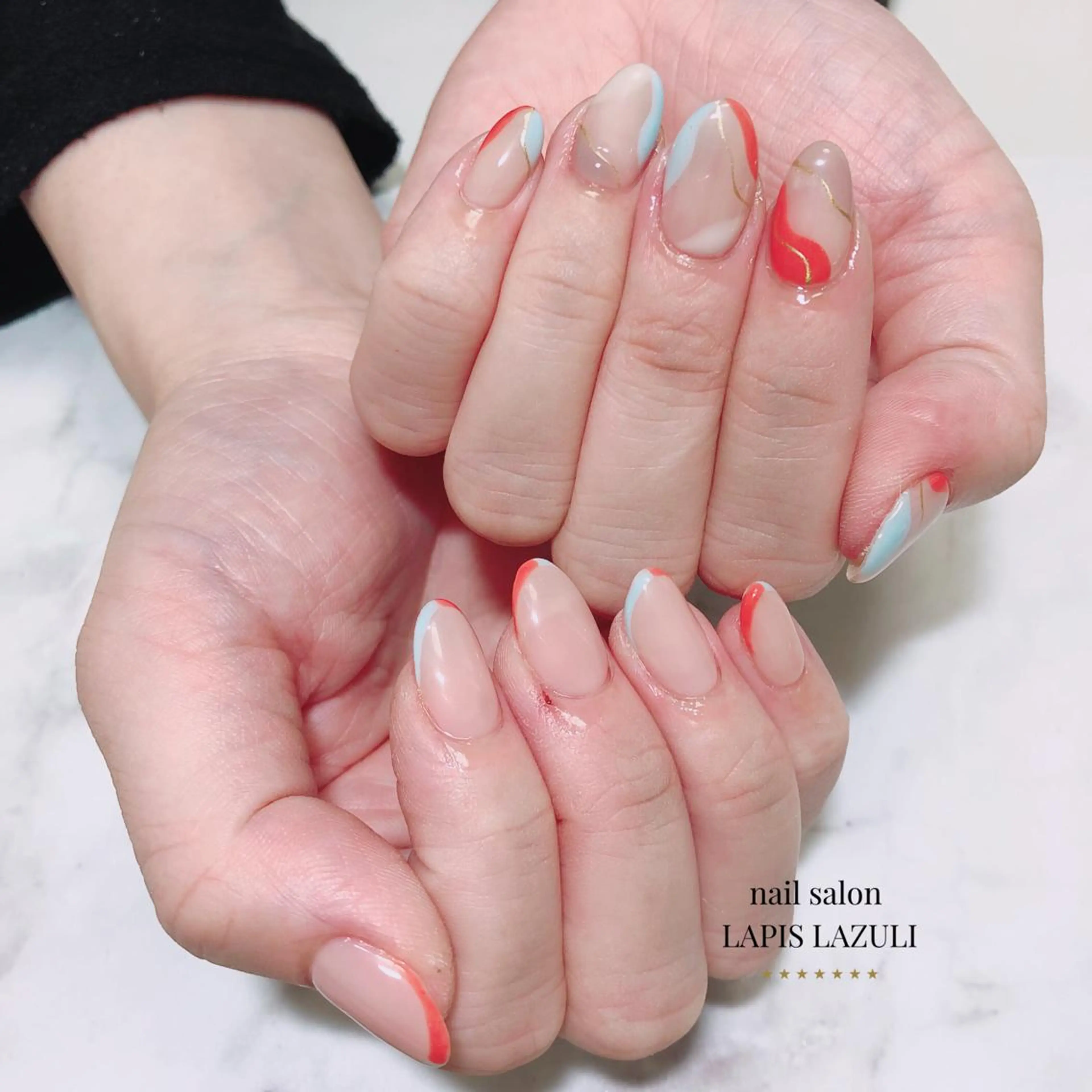 ネイル ジェルネイル マットネイル ミラーネイル ニュアンスネイル オフィスネイル ハンドネイル nail salon ラピスラズリのネイルデザイン