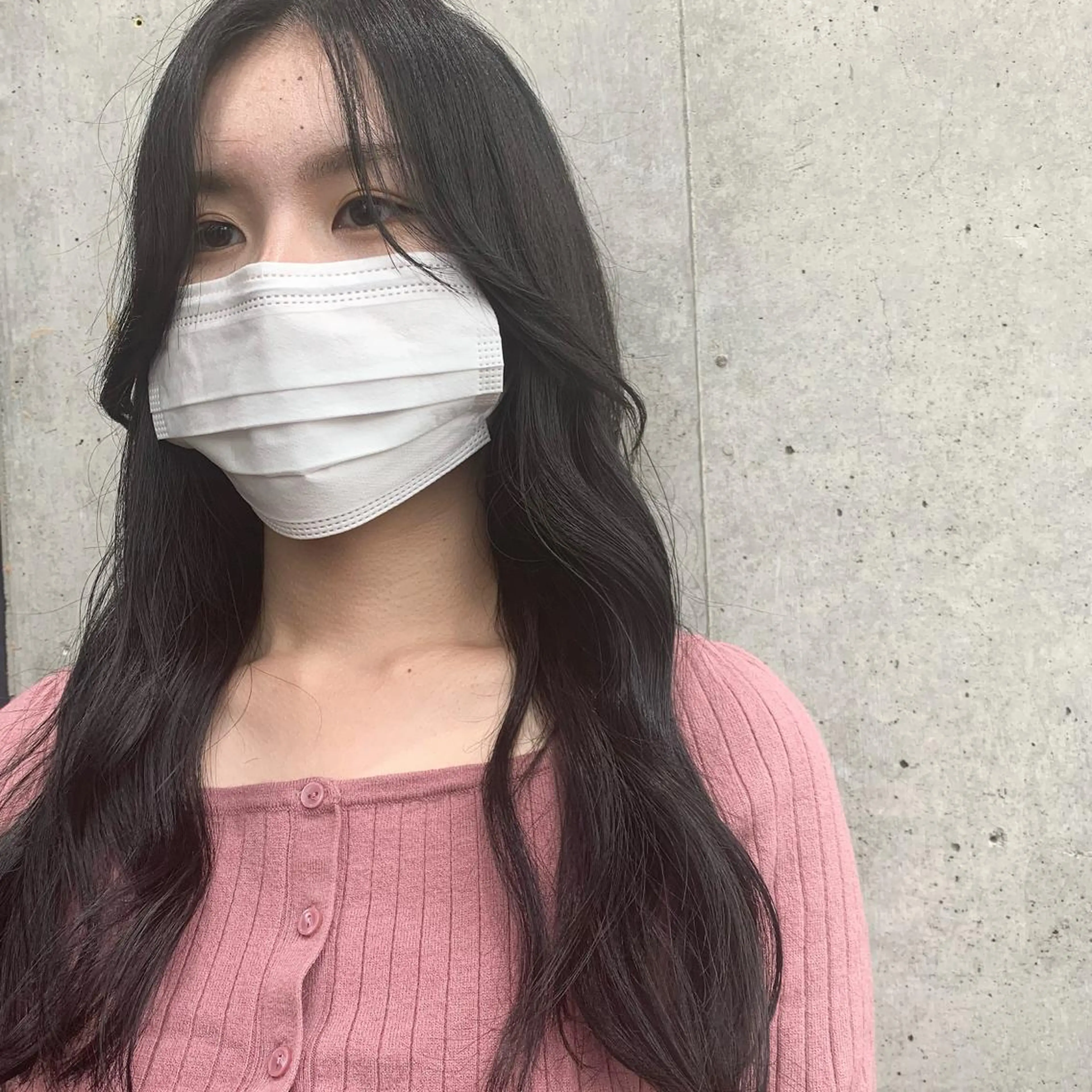 ロング カラー アッシュ アッシュグレー アッシュグレージュ バレイヤージュ ミストバング 韓国ヘア 🦋KIRA🦋のヘアスタイル