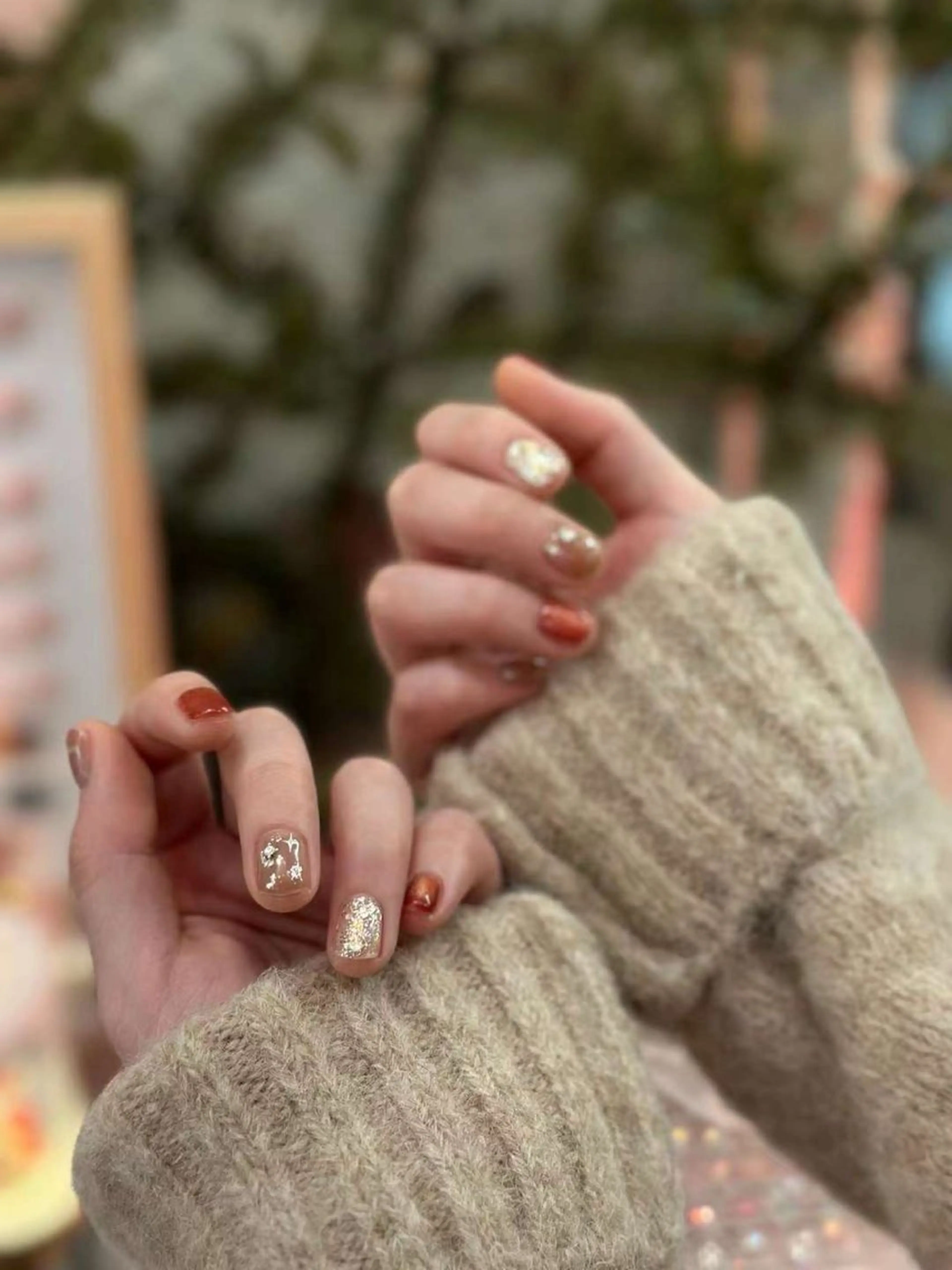 ショート めぐみのネイルサロン スタッフ練習のネイルデザイン