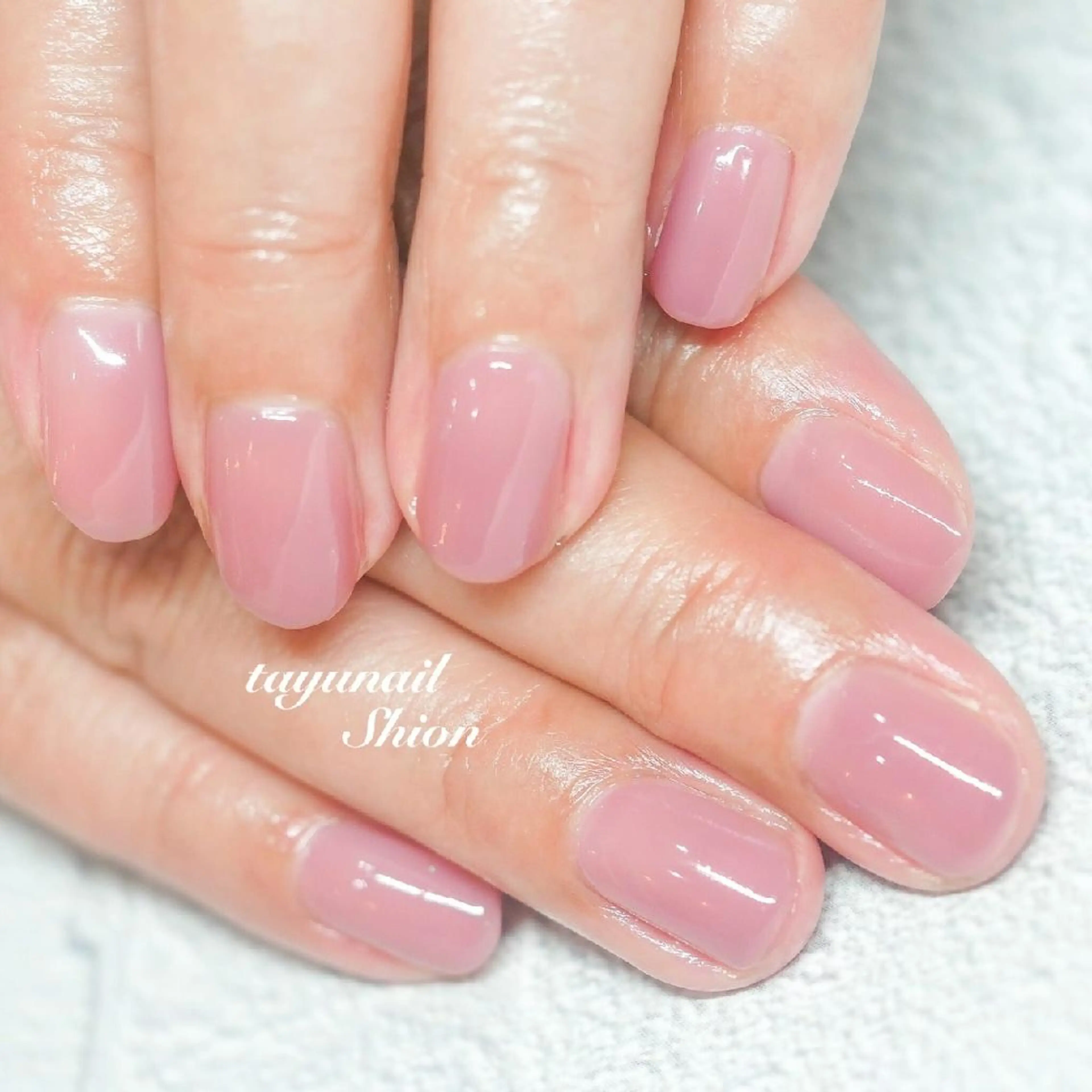 ネイル ブルー ジェルネイル ワンカラーネイル パラジェル ネイルサロン 【たゆnail】のネイルデザイン