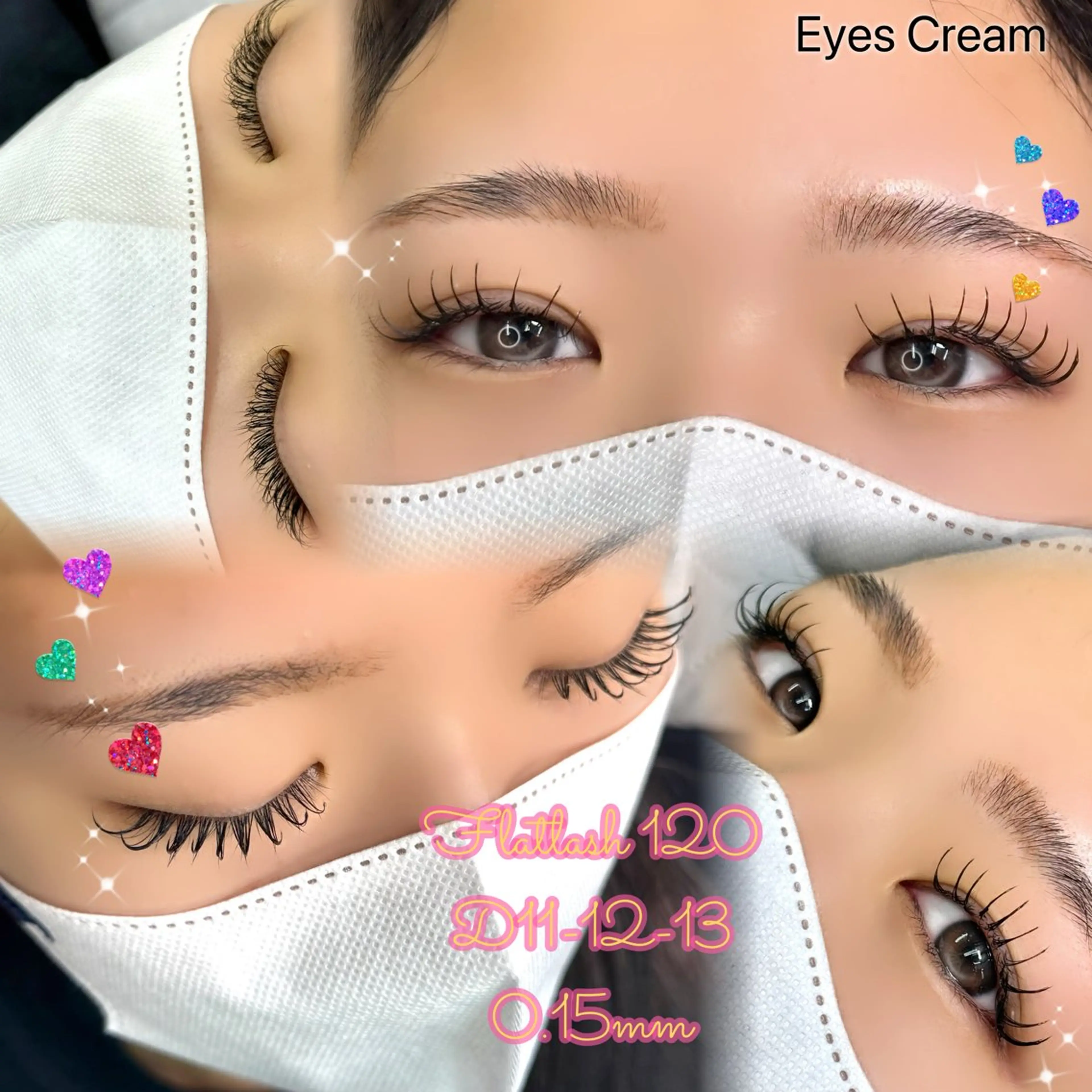 マツエク・マツパ 束感まつ毛 フラットラッシュ Eyes Cream SAYAのマツエク・マツパデザイン