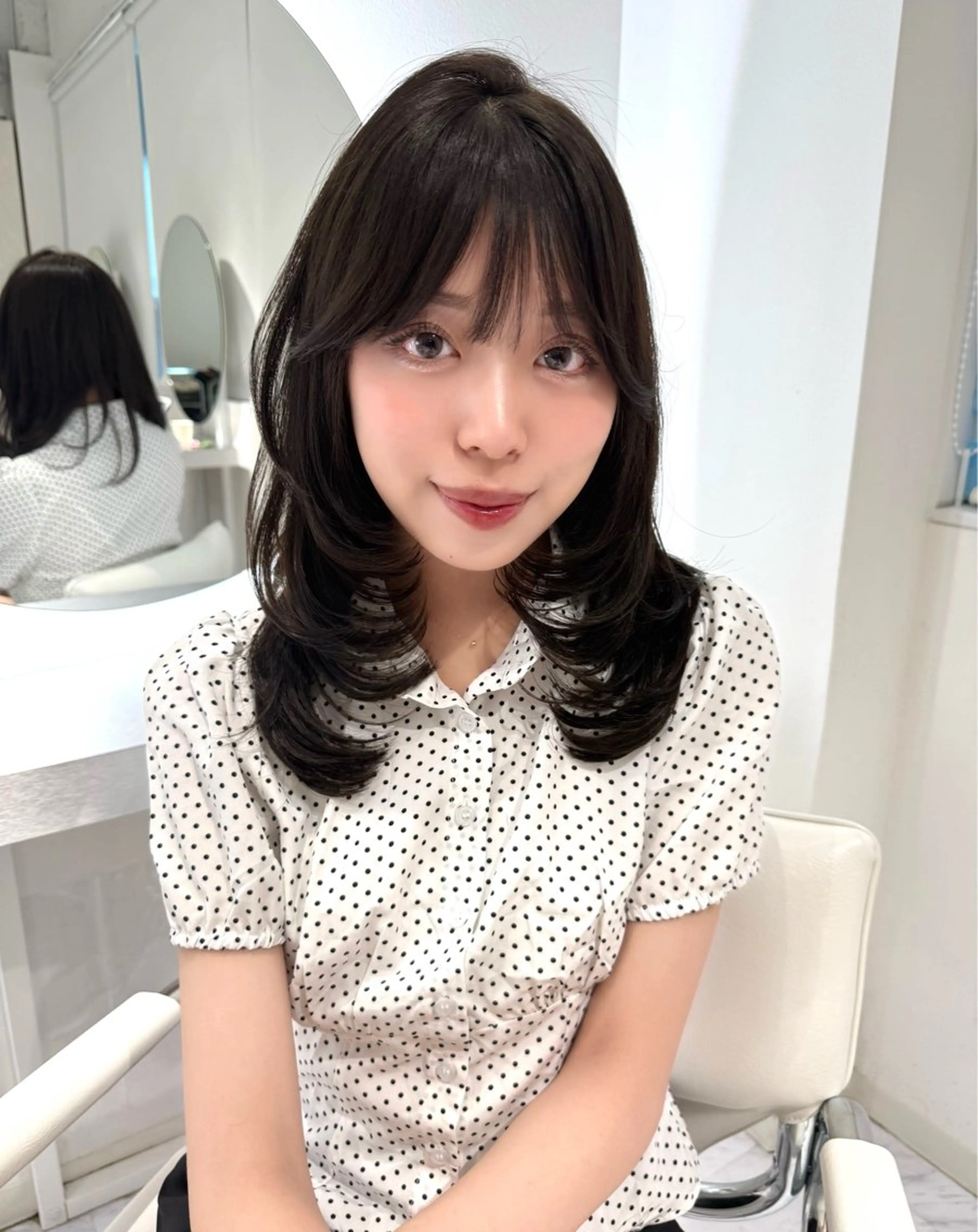 ミディアム ミディアムレイヤー レイヤーカット レイヤーカット🫧 🎀Tomoka🎀のヘアスタイル