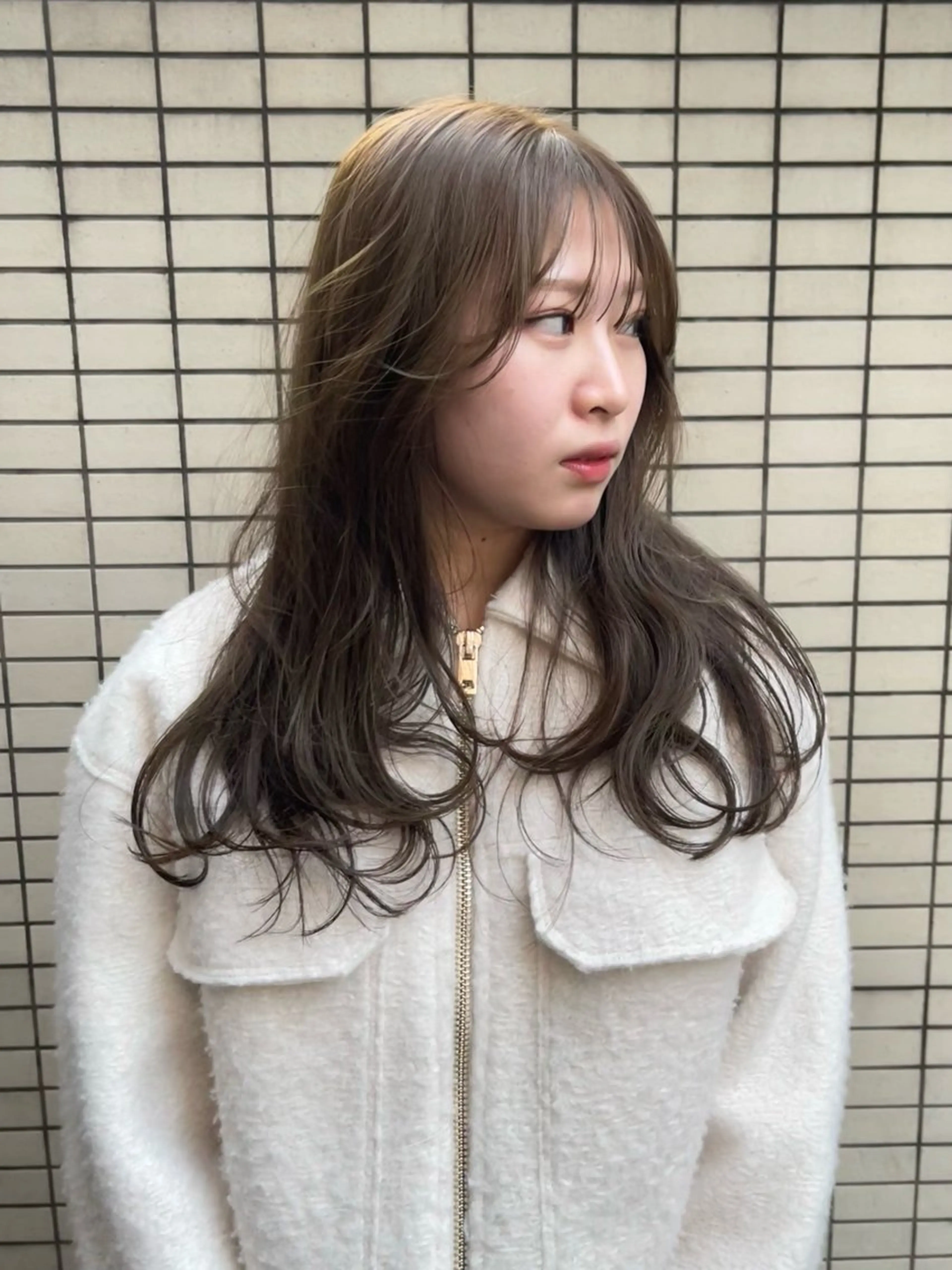 セミロング カット ヘアカラー トリートメント 園田 渉 ◤SHIKIO◢のヘアスタイル