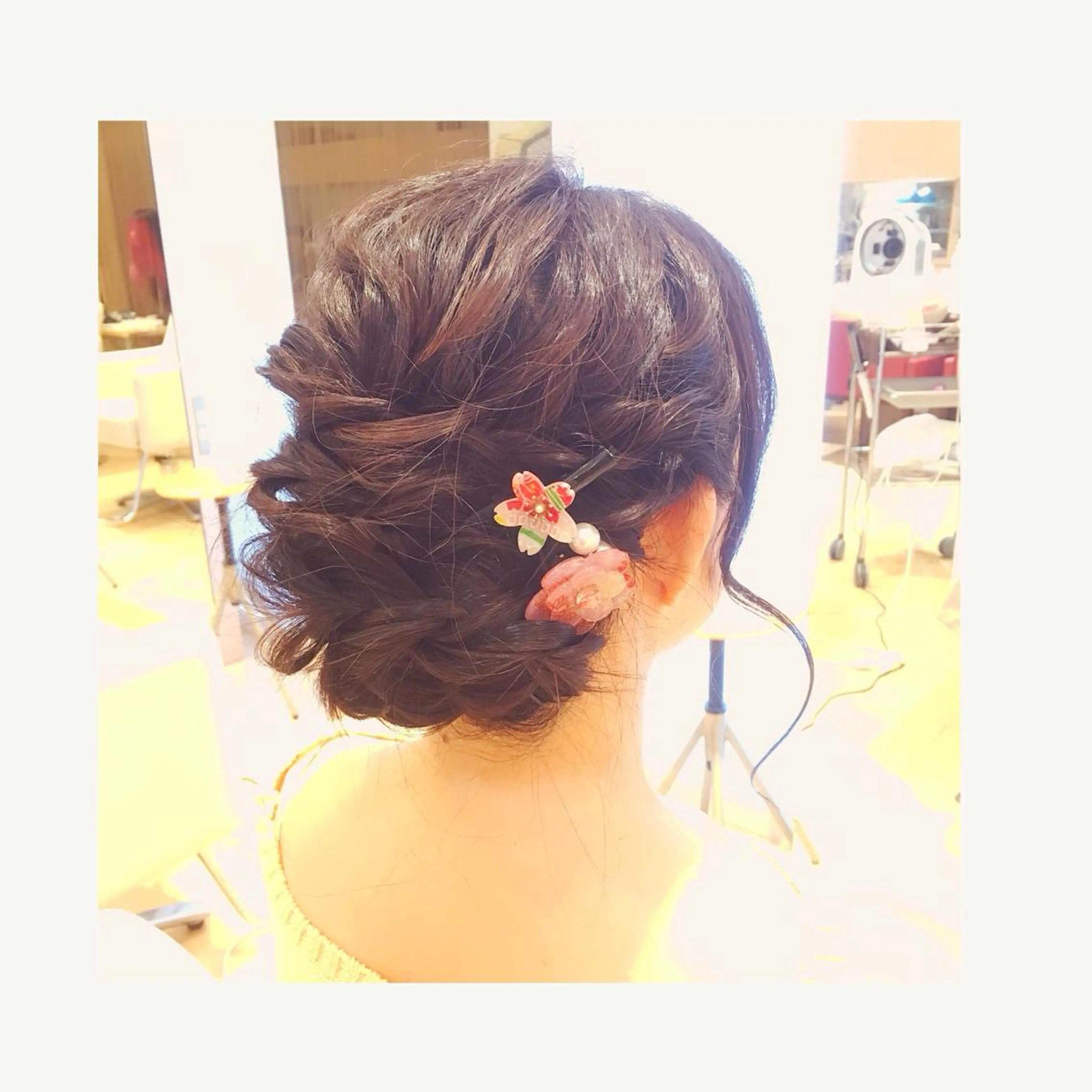 ロング ヘアアレンジ ヘアセット 菊池 栄里奈のヘアスタイル