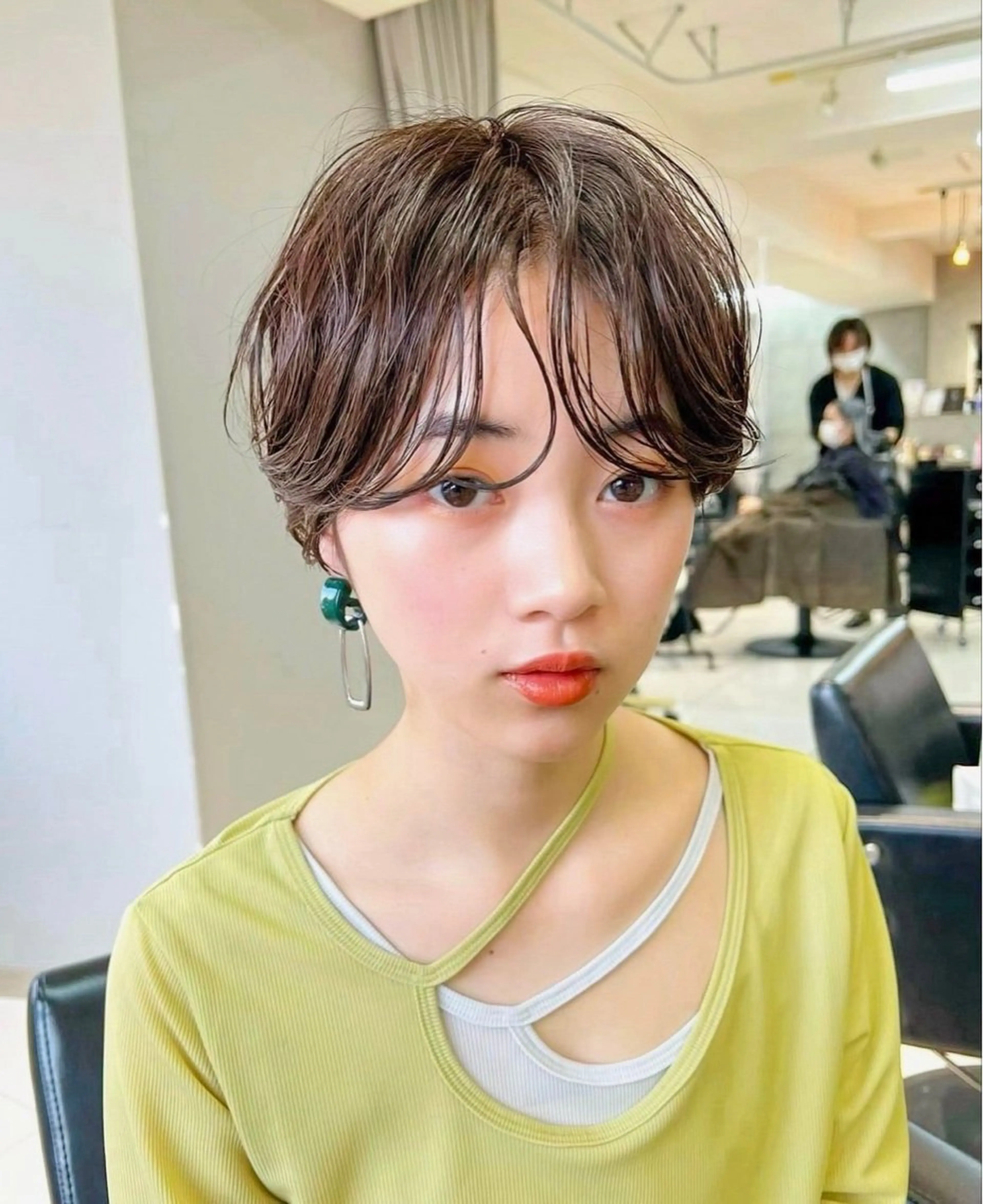 ショート カラー ウルフ🦋顔まわり ❤︎ ͛MEIのヘアスタイル