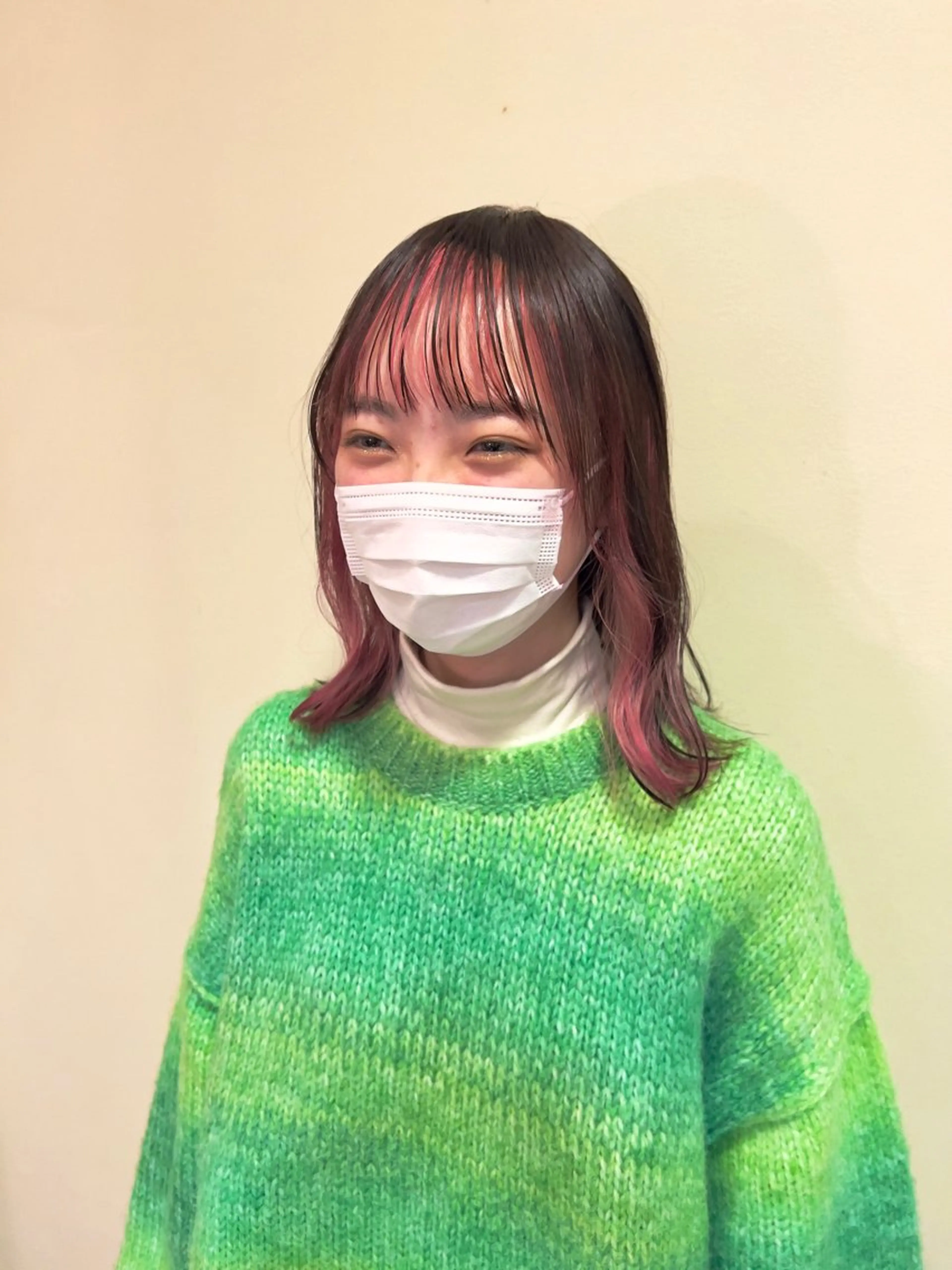 カラー 縮毛矯正/ レイヤー/ミディアムのヘアスタイル