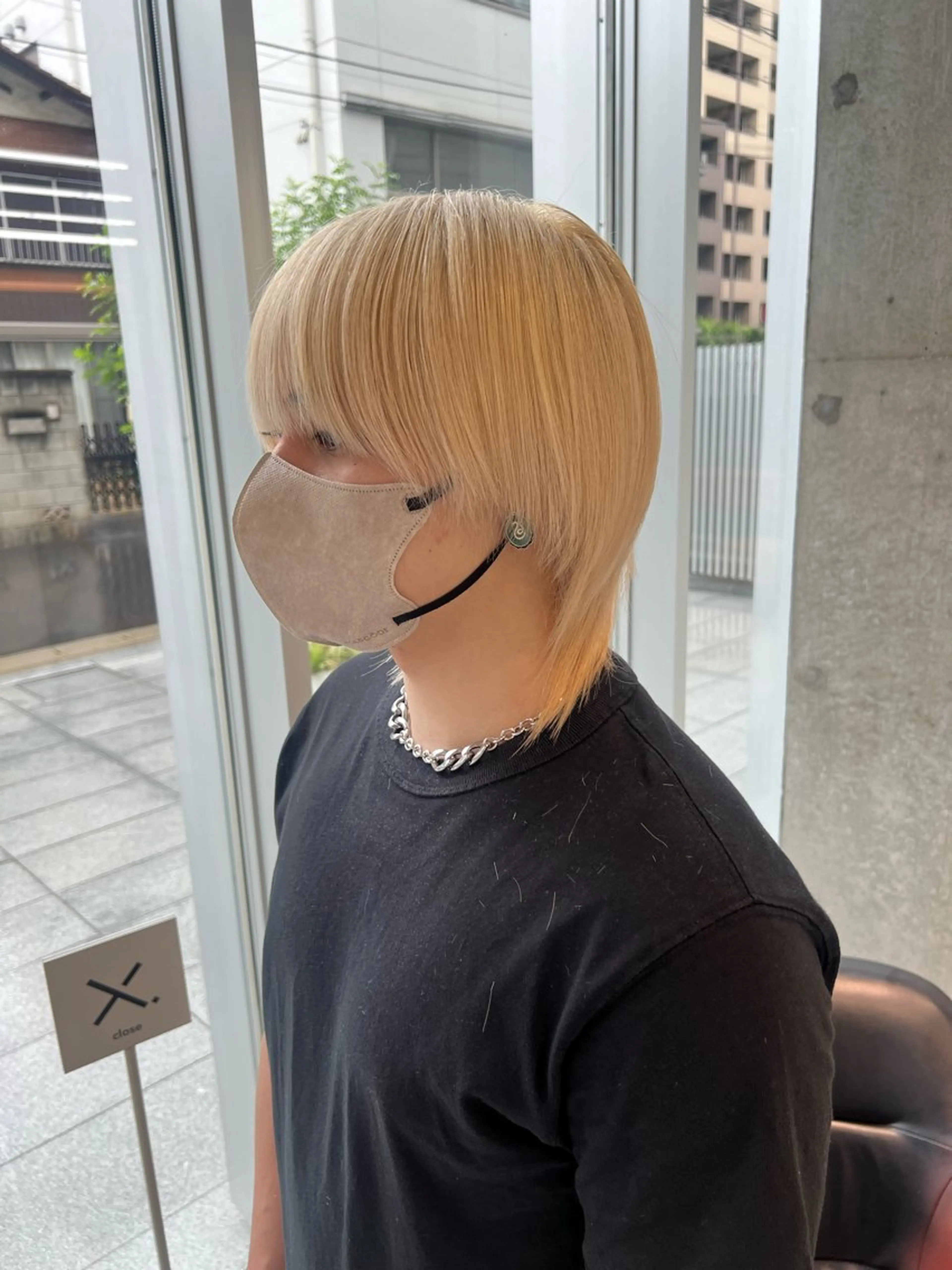 カラー メンズ メンズブリーチ マッシュウルフ マッシュ メンズウルフカット ブリーチ カット ヘアカラー トリートメント 吉沢遣人/レイヤー 艶カラー/抜け感のヘアスタイル