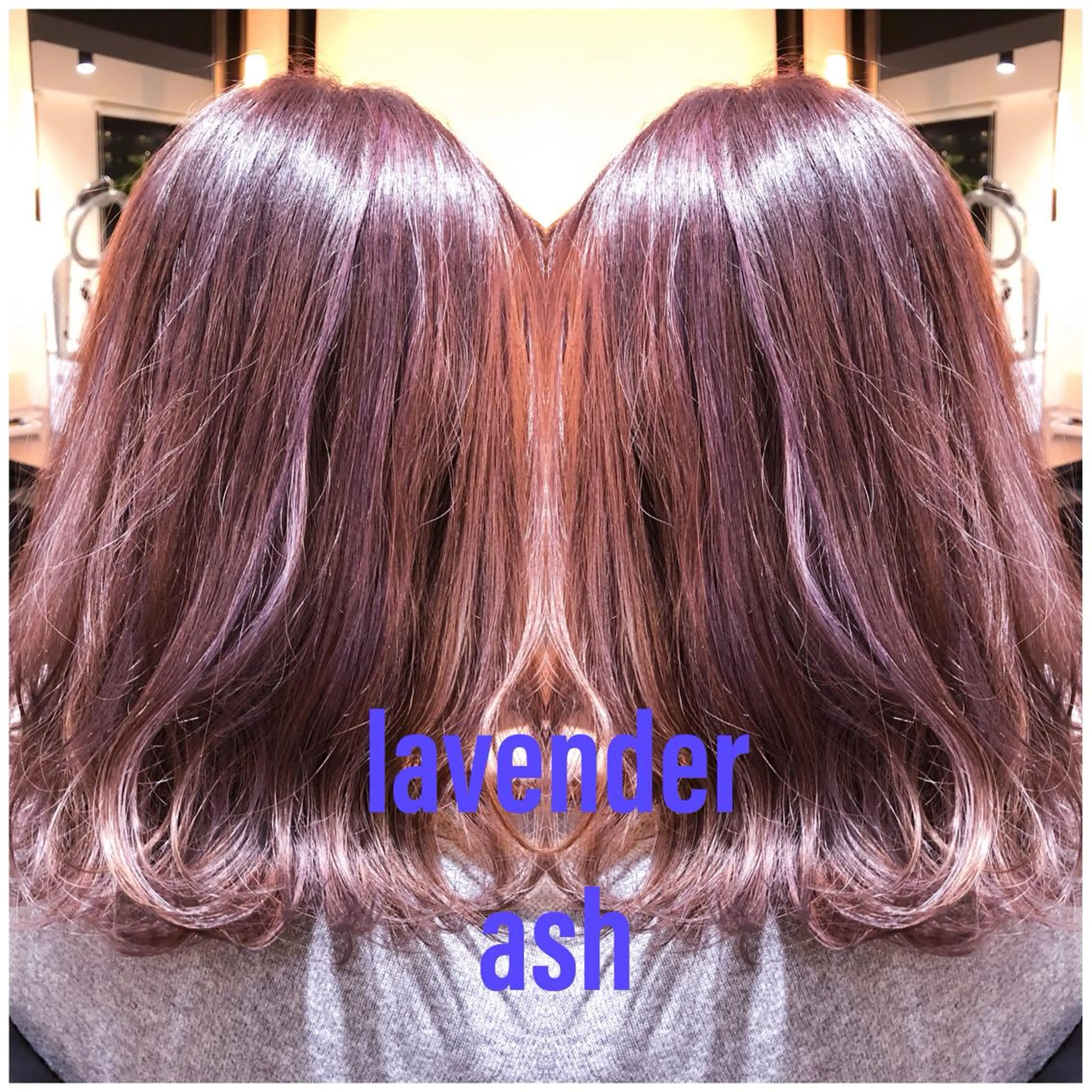 セミロング カラー ハイライト/ブリーチ バレイヤージュ関佳祐のヘアスタイル