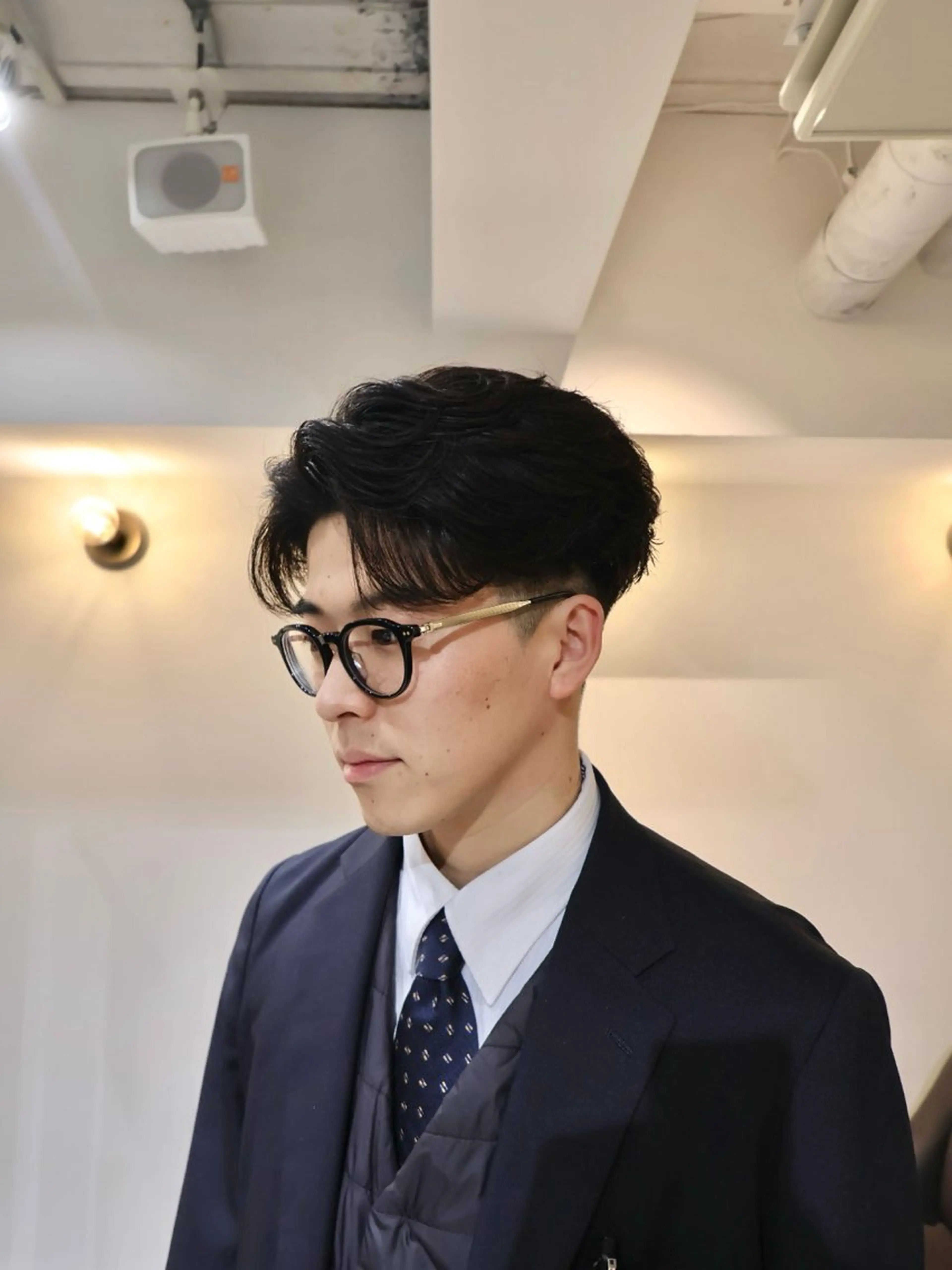 パーマ メンズ カット パーマ 心櫻/メンズパーマ/ ニュアンス/フェザーのヘアスタイル