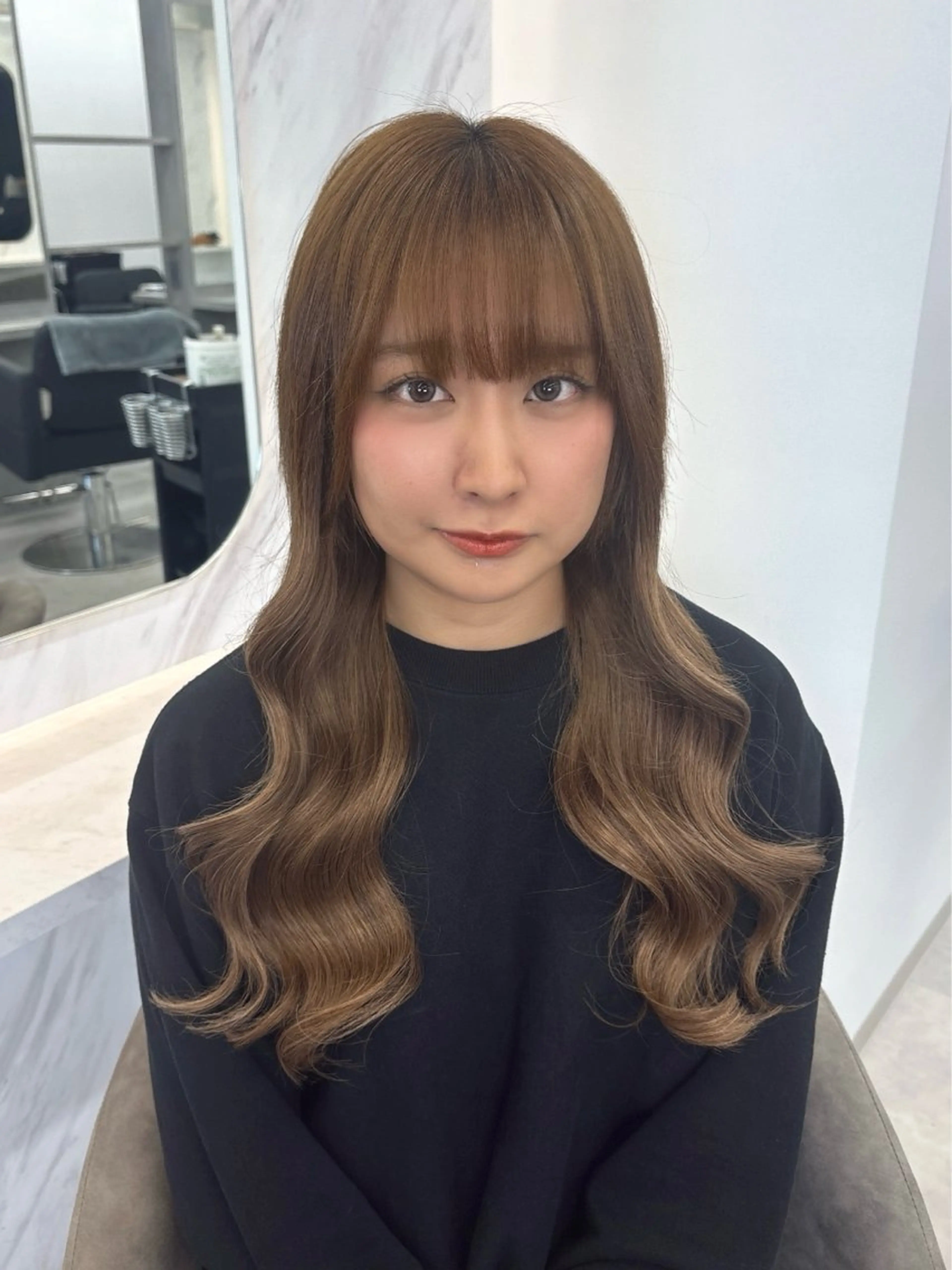 ロング エクステ ロング エクステ Lapis所属・韓国レイヤーカット/ AIRIのヘアスタイル