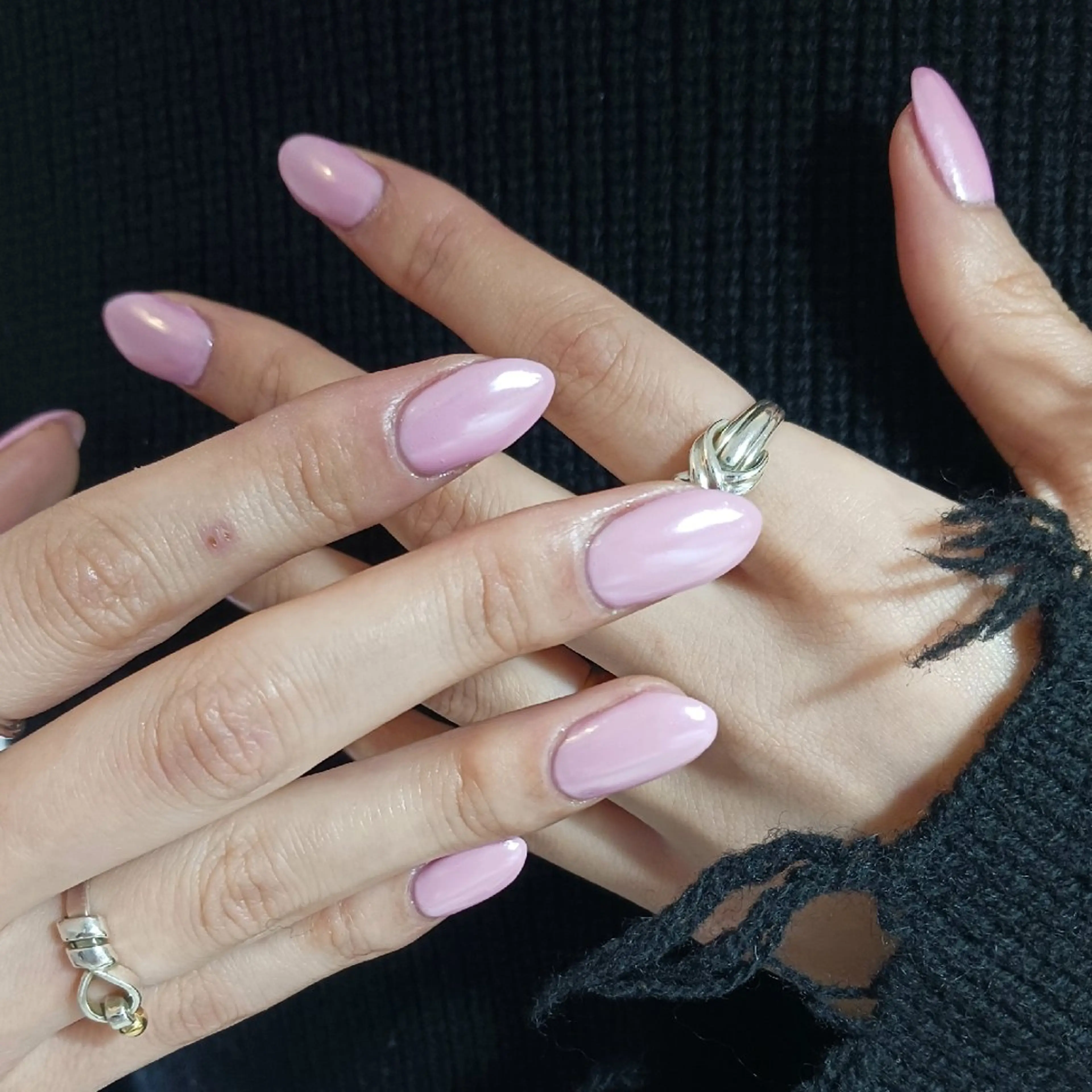 ネイル オーロラネイル 持ち込み ワンカラーネイル ピンク シンプルネイル ハンドネイル owlnail /持込みデザイン専門のネイルデザイン