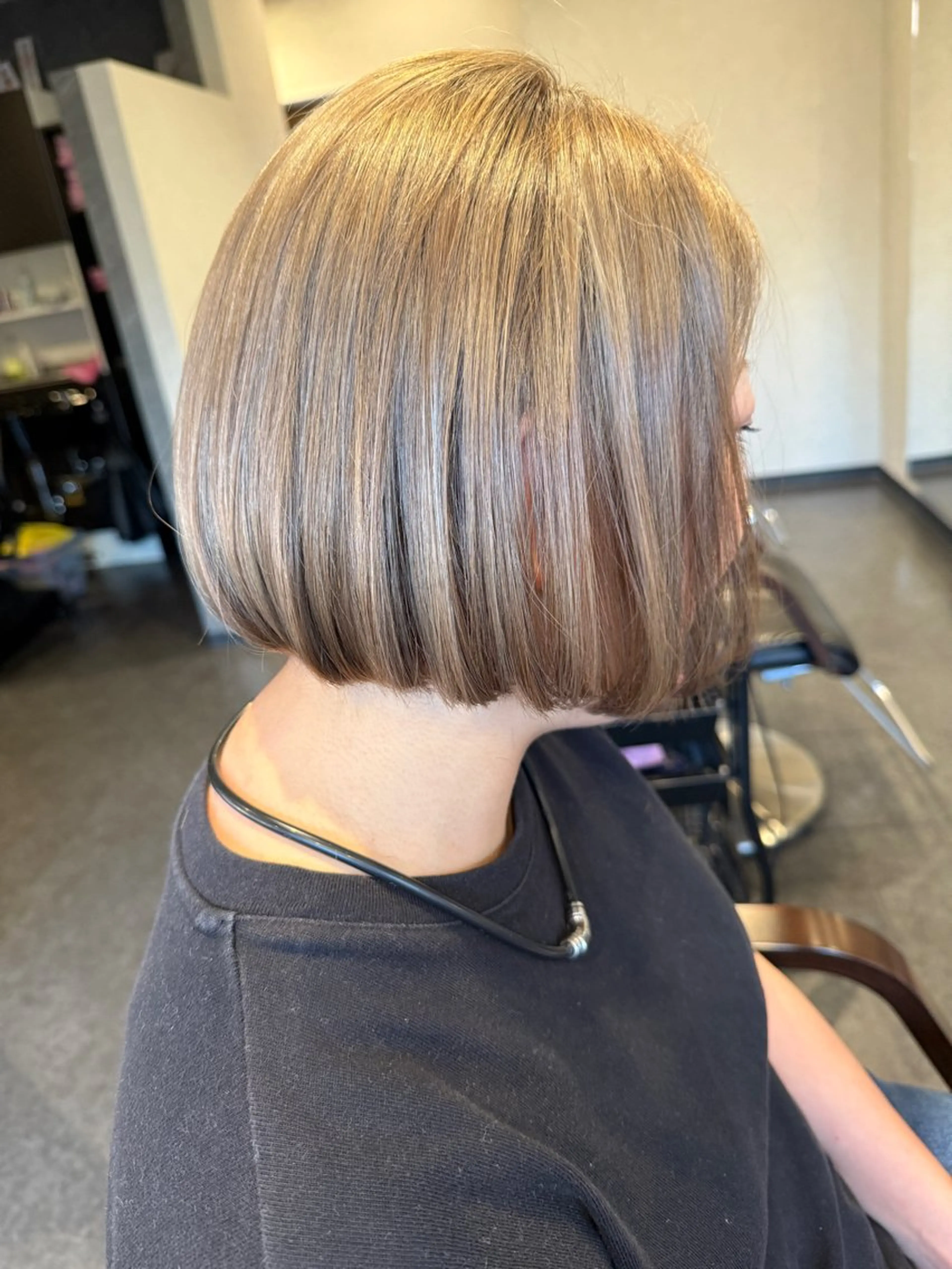 ミディアム 切りっぱなしボブ ボブ 髪質改善 髪質改善⚡️カラー 🍀武久 誠🍀のヘアスタイル