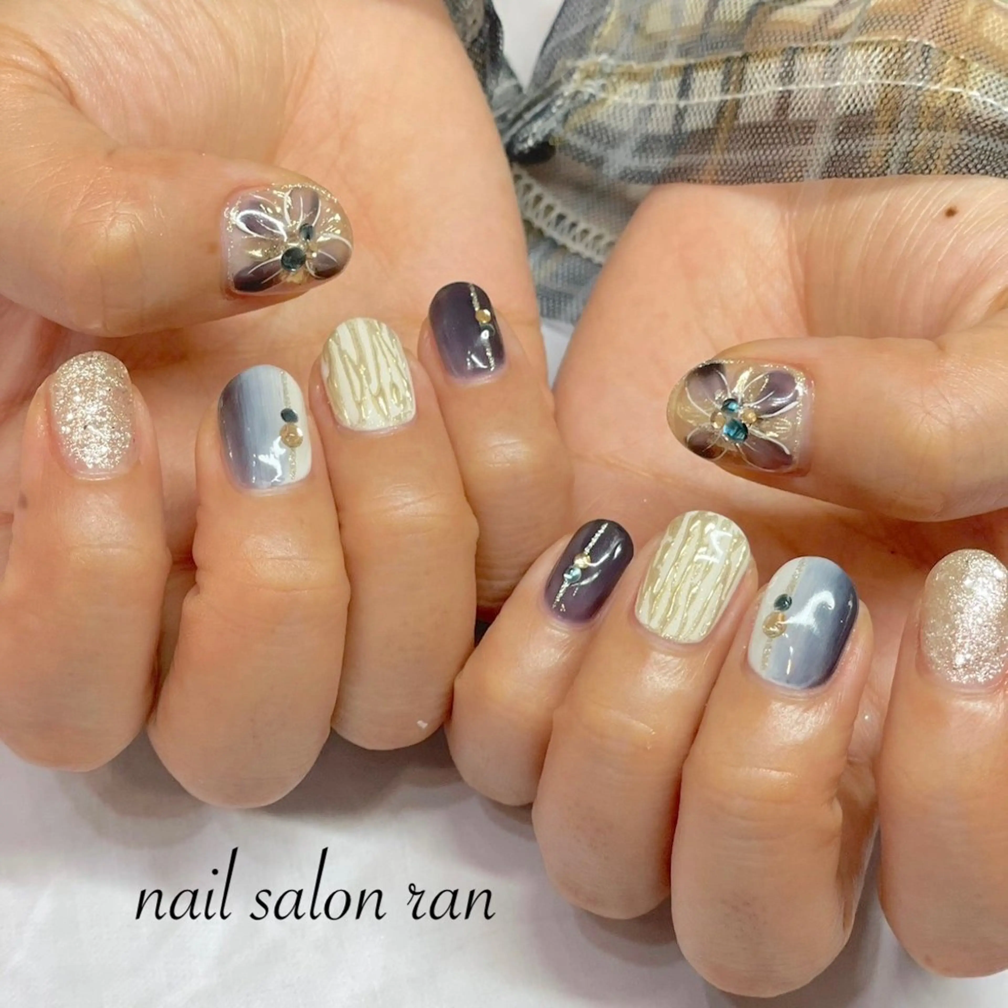 ネイル 夏ネイル ハンドネイル ハンドケア nailsalon ranのネイルデザイン