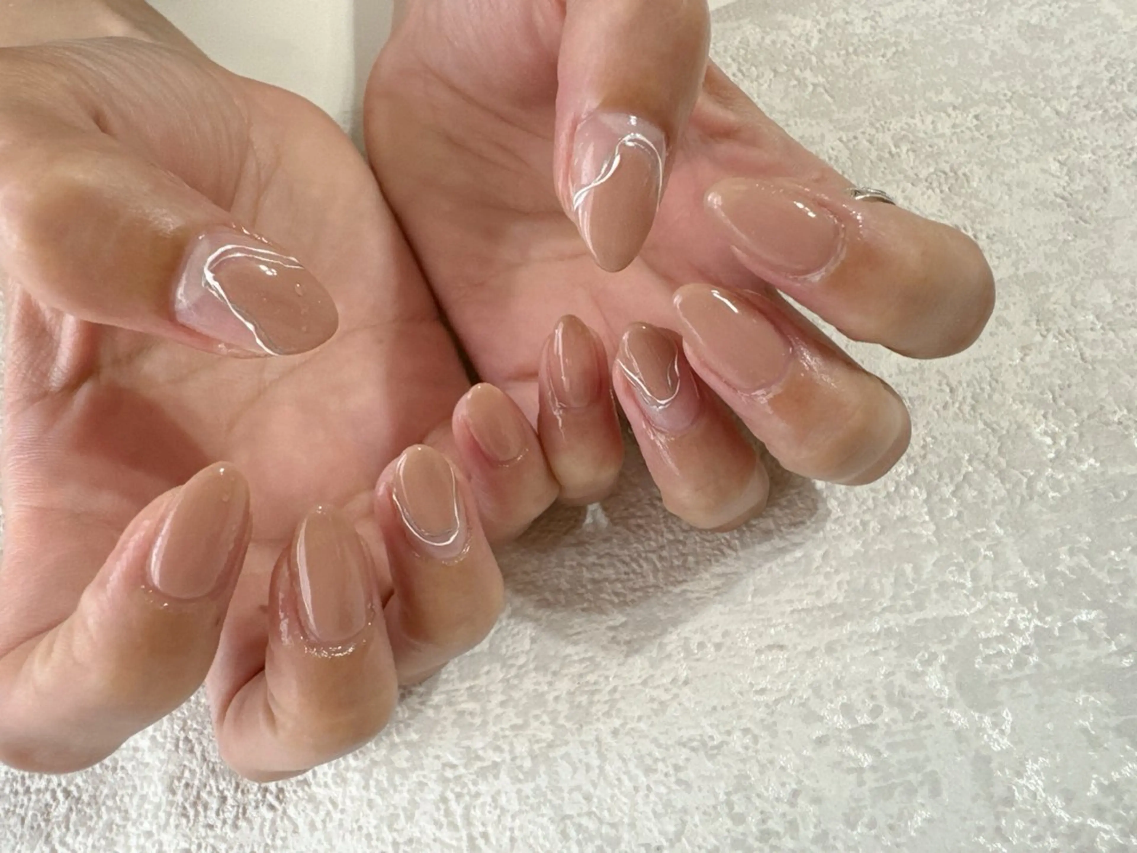 ネイル オーロラネイル フットネイル フレンチネイル ジェルネイル 韓国ネイル kikinail 溝の口のネイルデザイン