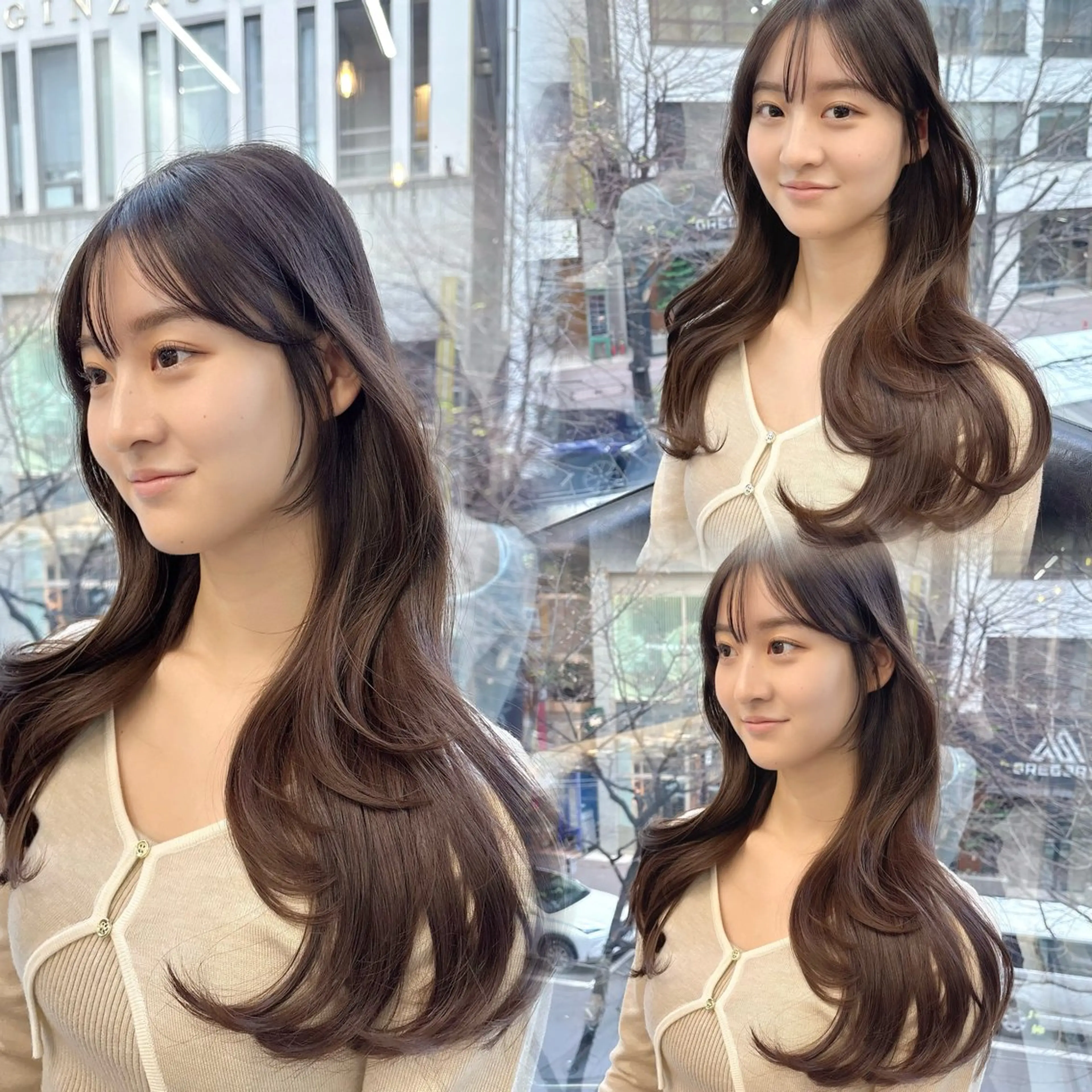 セミロング カット ヘアカラー トリートメント 銀座/レイヤー 🌷nonoka🌷のヘアスタイル