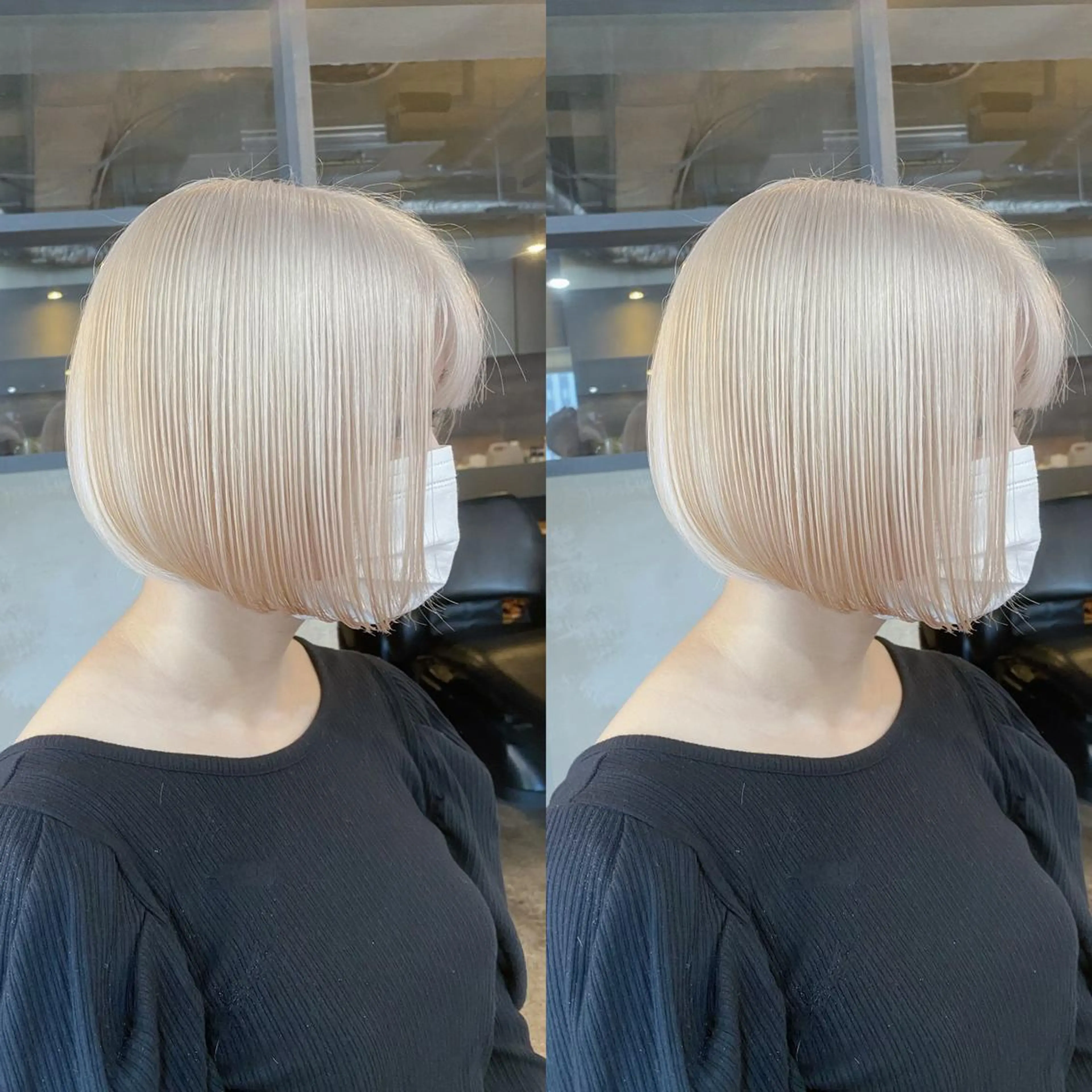 ミディアム カラー ヘアカラー トリートメント yoriダブルカラー 代表すがわらのヘアスタイル