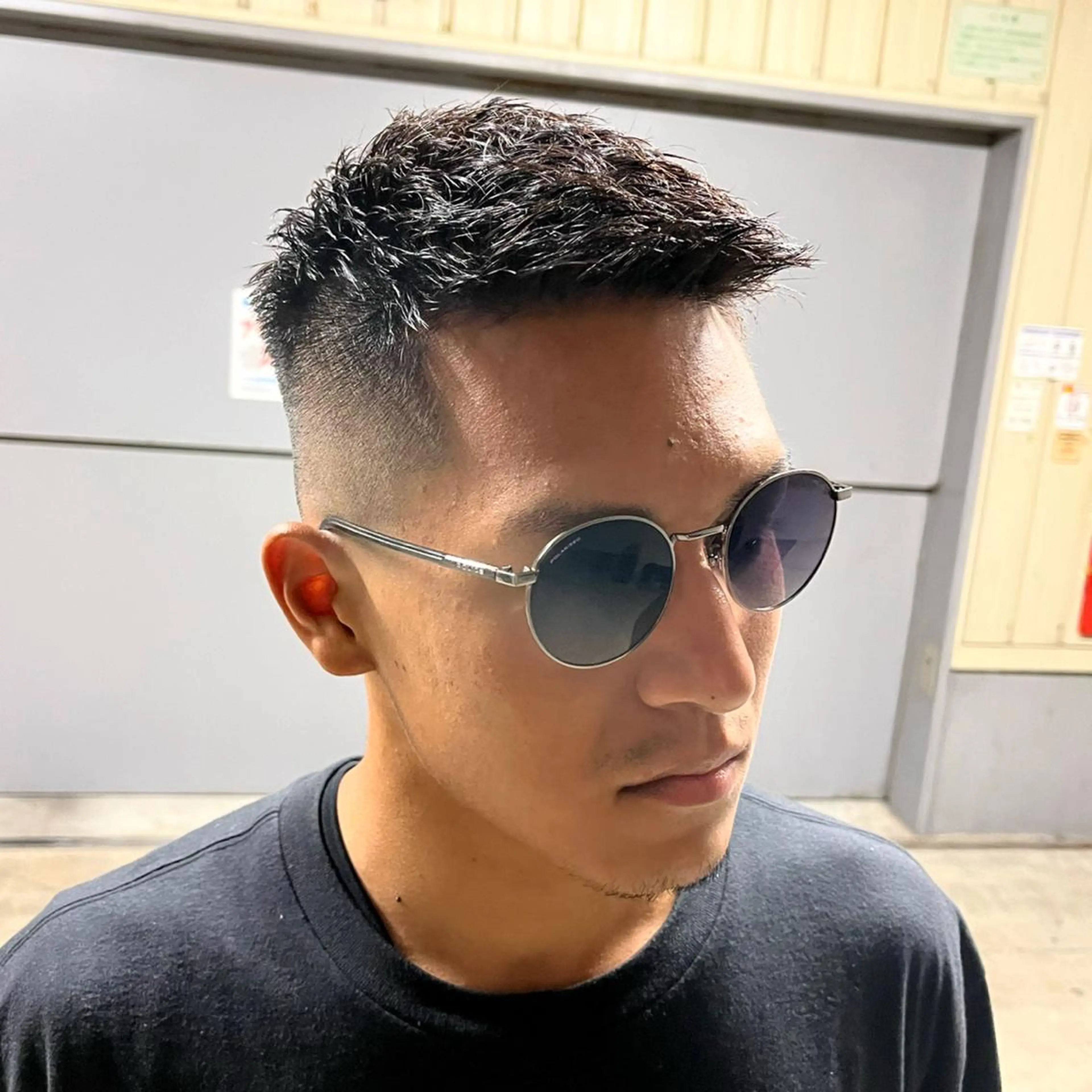 ショート メンズ フェードカット メンズパーマ スキンフェード スペインカール カット 立川/メンズパーマ 厚進太郎のヘアスタイル