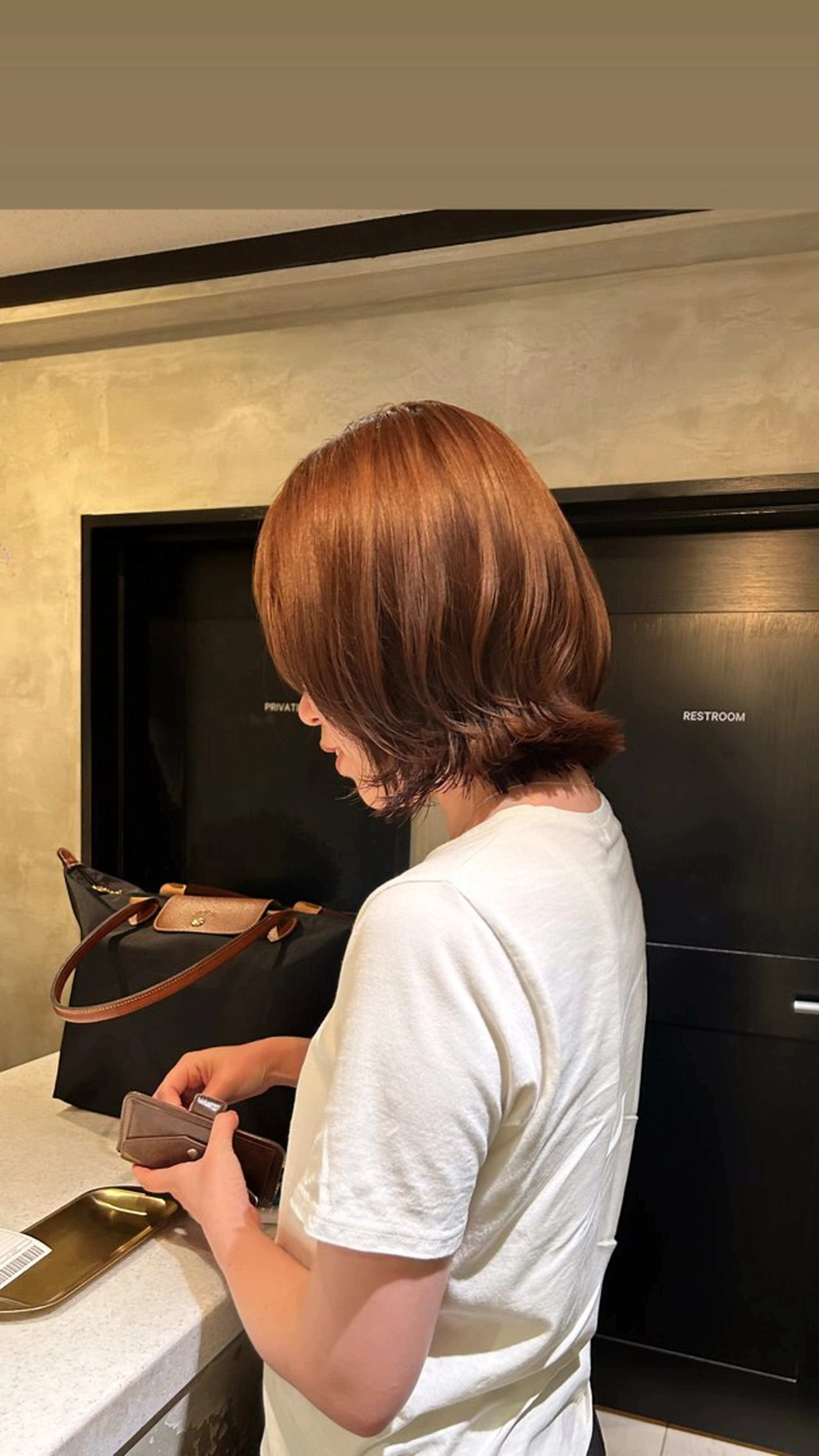 ミディアム カラー カット ヘアカラー タナカ カナ🫧のヘアスタイル