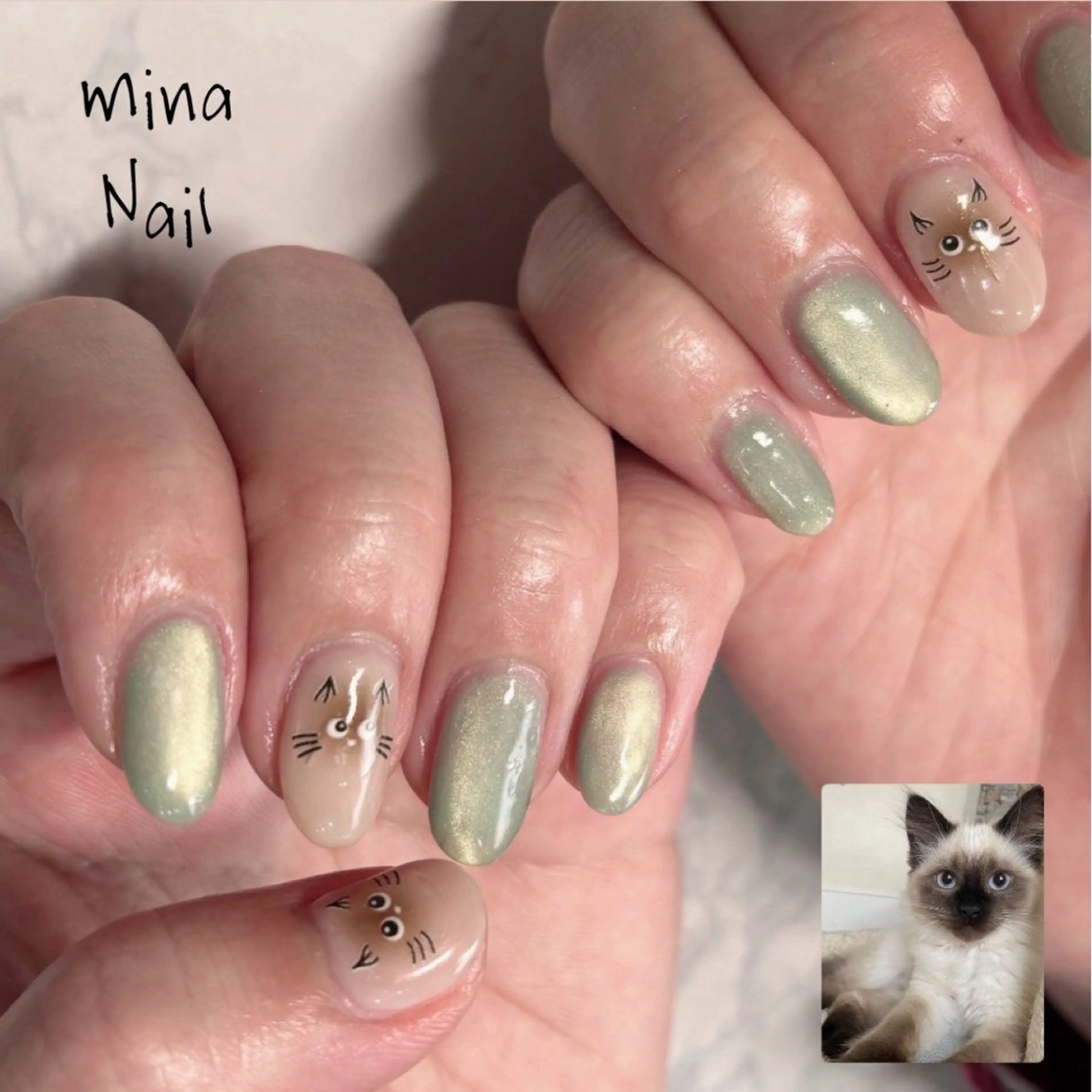 ネイル 韓国ネイル マグネットネイル mina Nailのネイルデザイン