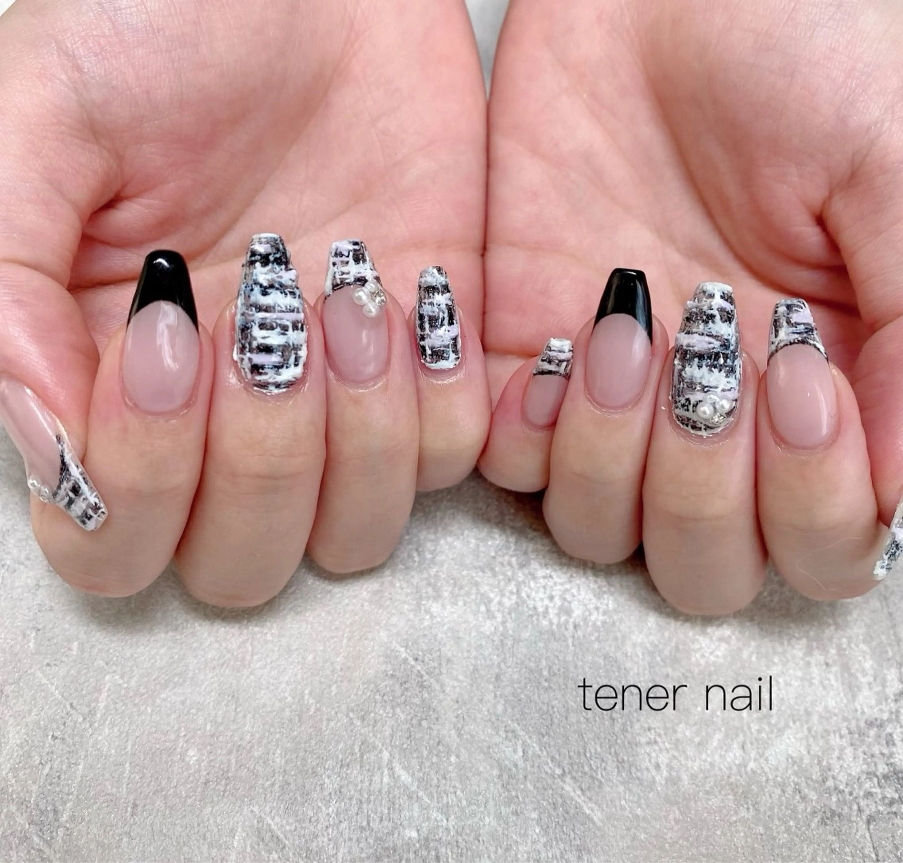 ネイル ツイードネイル ハンドネイル テネルネイル tener nailのネイルデザイン