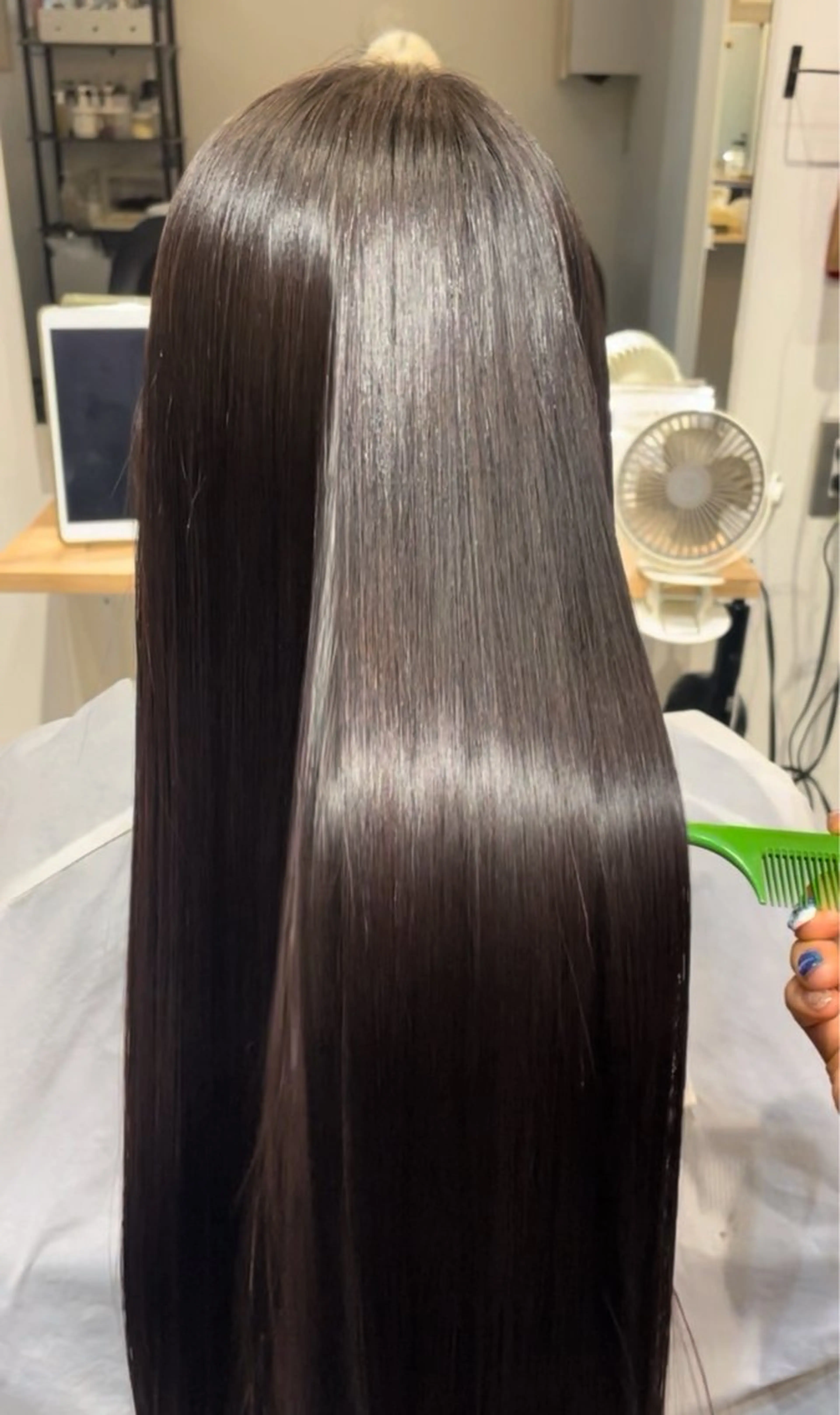 ロング カット 縮毛矯正 トリートメント 南雲 由麻のヘアスタイル