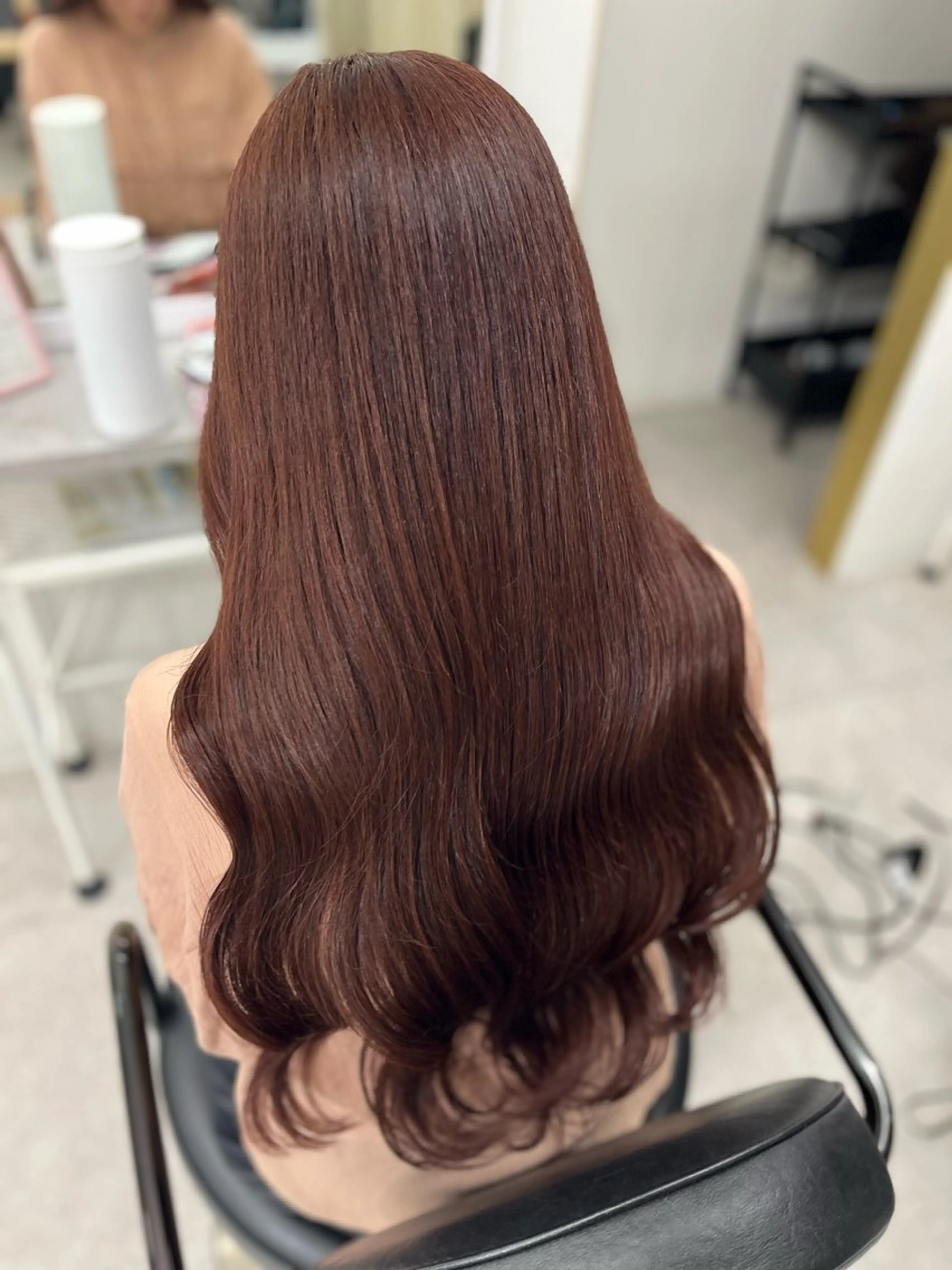 ロング カラー ブラウンカラー ピンクカラー ピンクブラウン カット ヘアカラー トリートメント 🫧ぷる艶カラー🫧 Yuubi🦩のヘアスタイル
