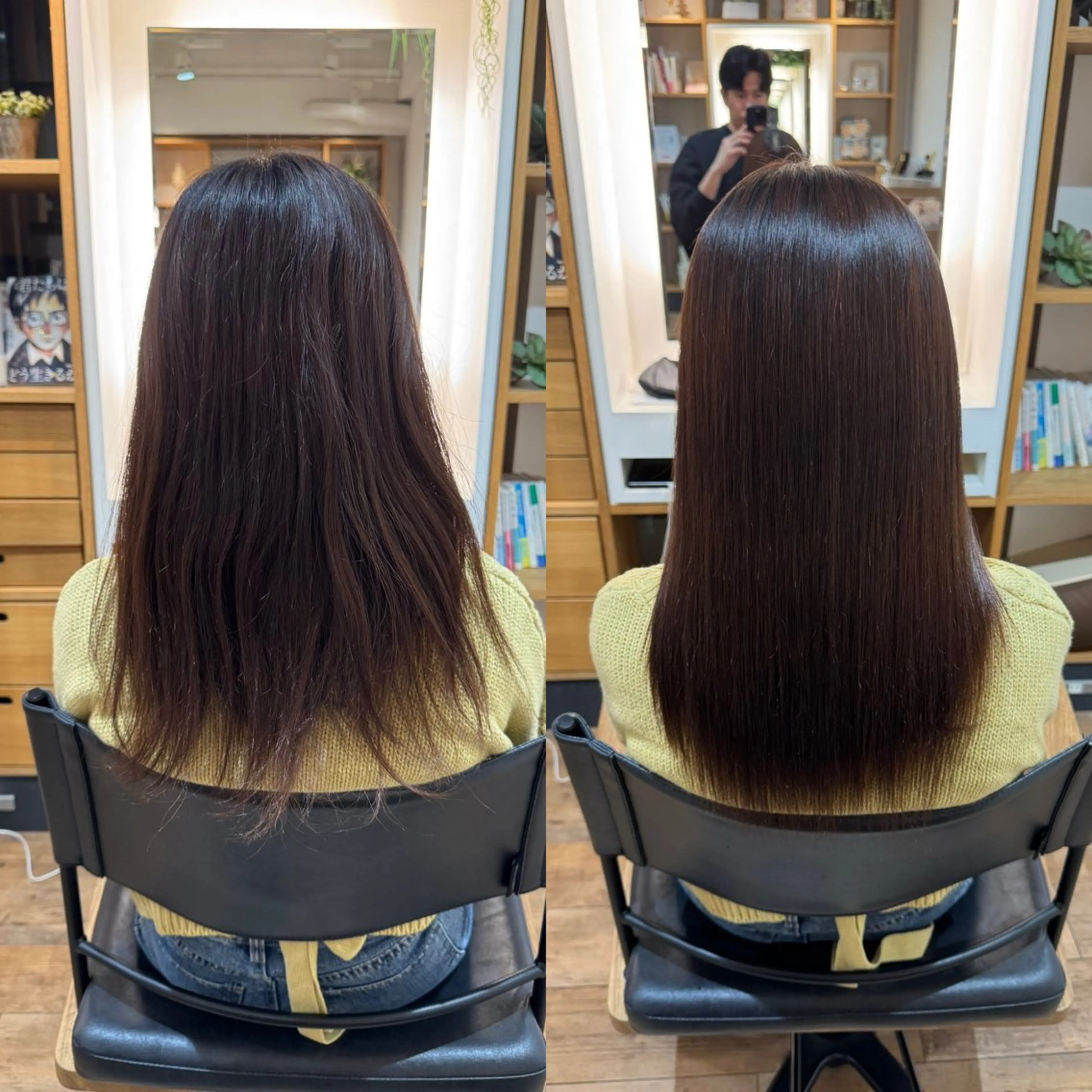 セミロング カット 縮毛矯正 トリートメント afloatkobe所属・美髪/髪質改善 川口凌弥のヘアスタイル