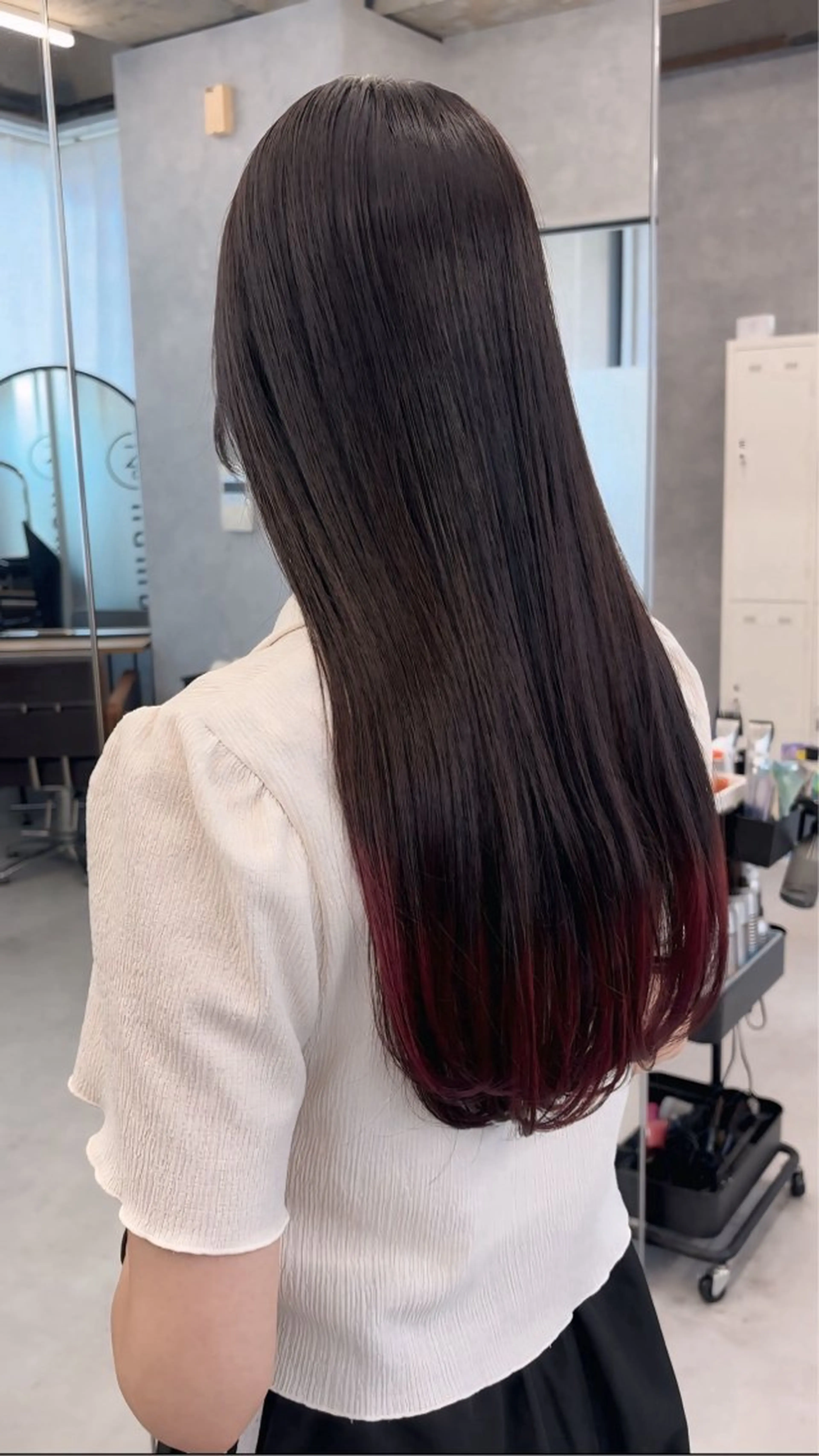 セミロング カット ヘアカラー トリートメント NUMBER 天王寺YUYAのヘアスタイル