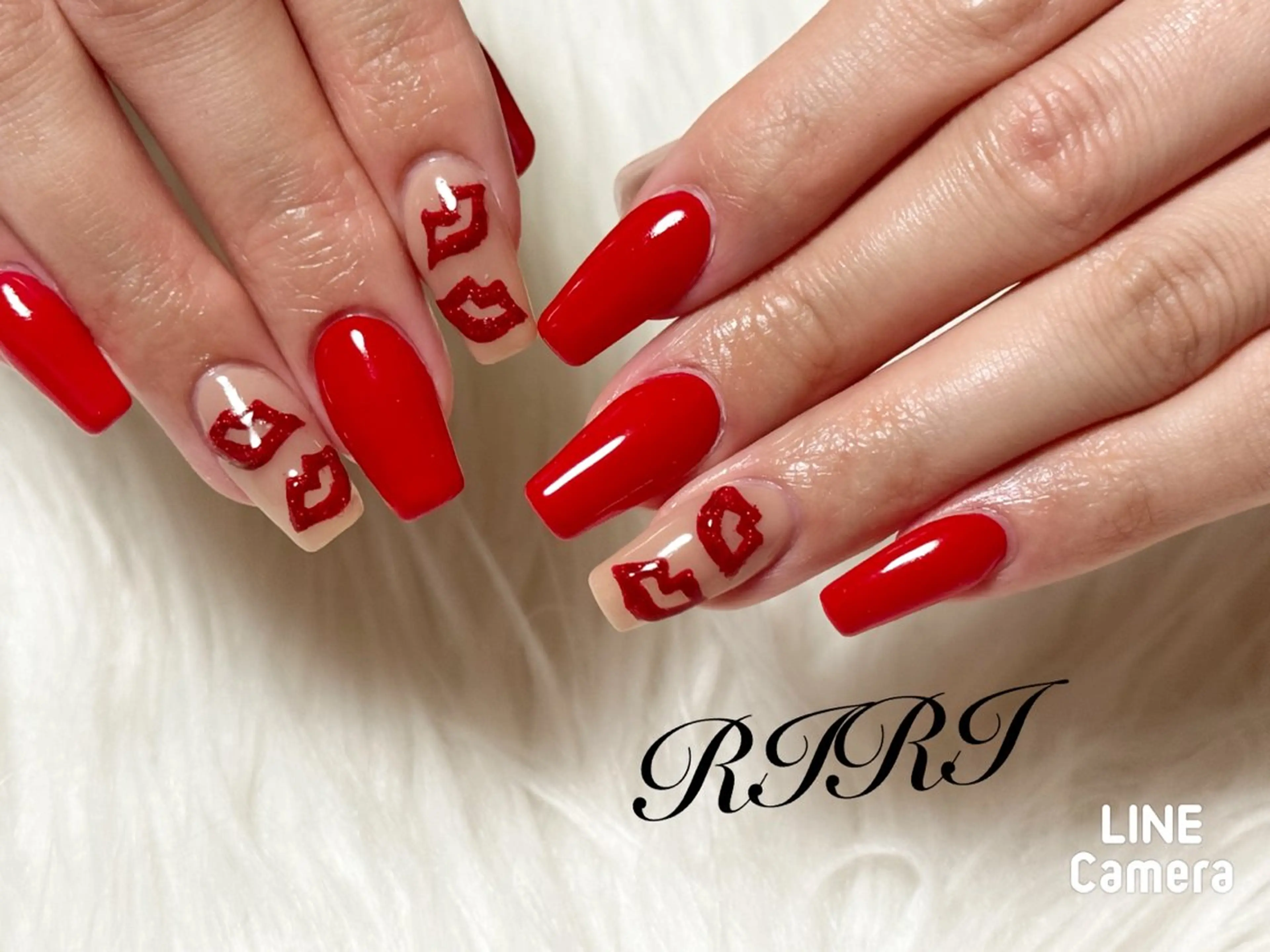 ネイル ジェルネイル キラキラネイル 韓国ネイル ラメ(グリッター) ロングネイル riri オーナーのネイルデザイン