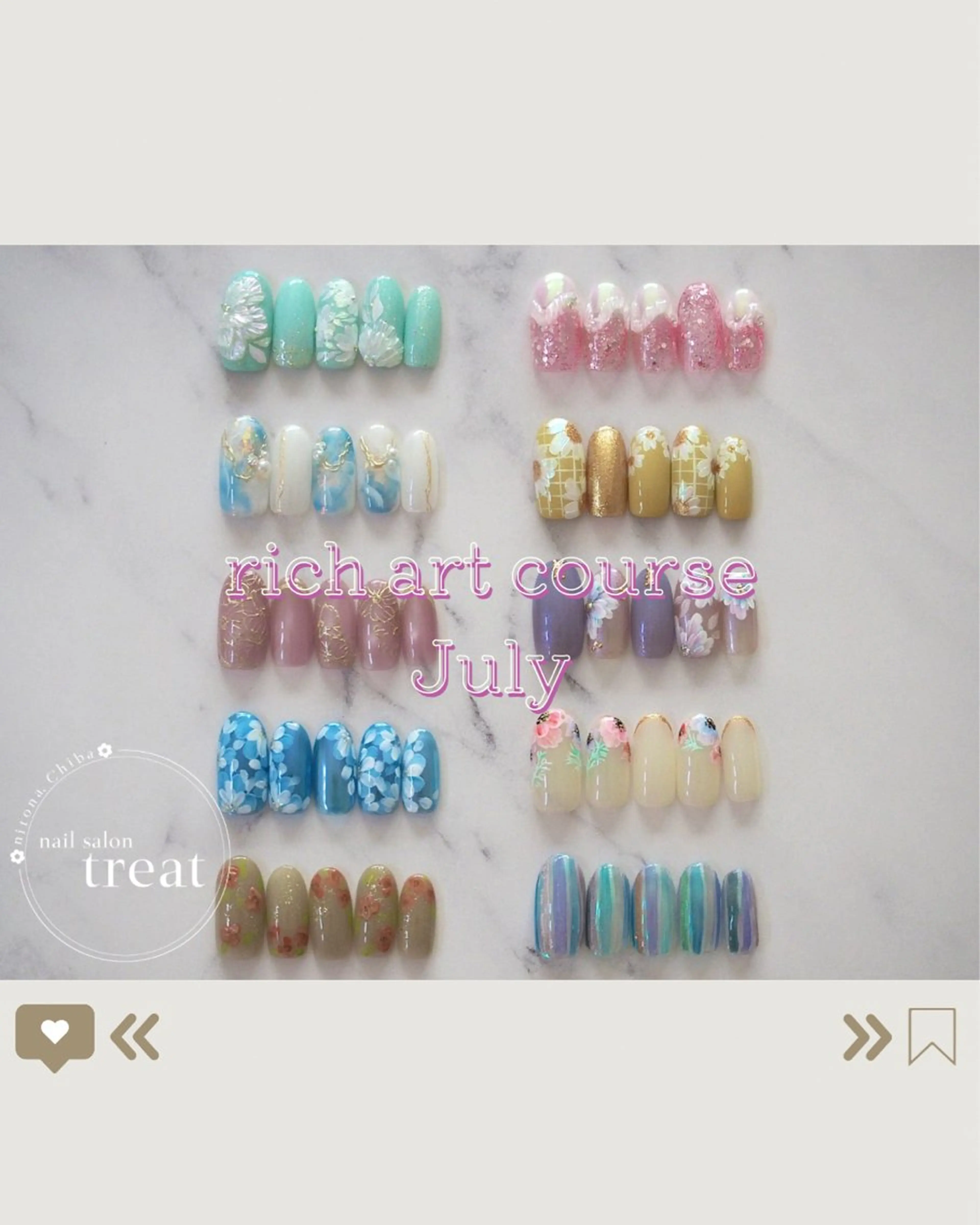 【定額】リッチアートコース【期間限定半額✨️9/18まで】特別感のある豪華なアート・凝った手書きデザイン💐（オフなし）の写真