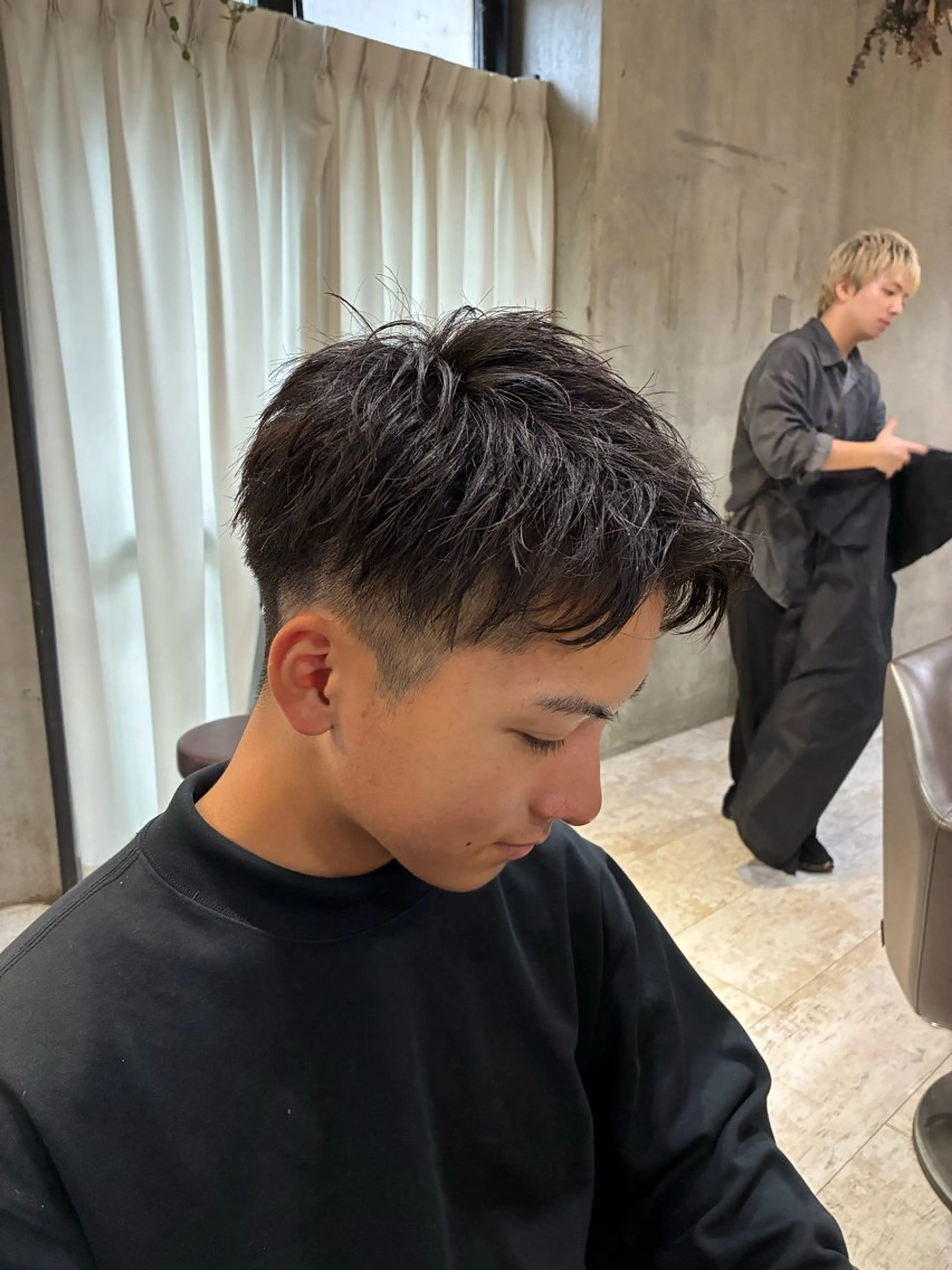 メンズ カット 阿部 翔一郎/暖色系カラーのヘアスタイル