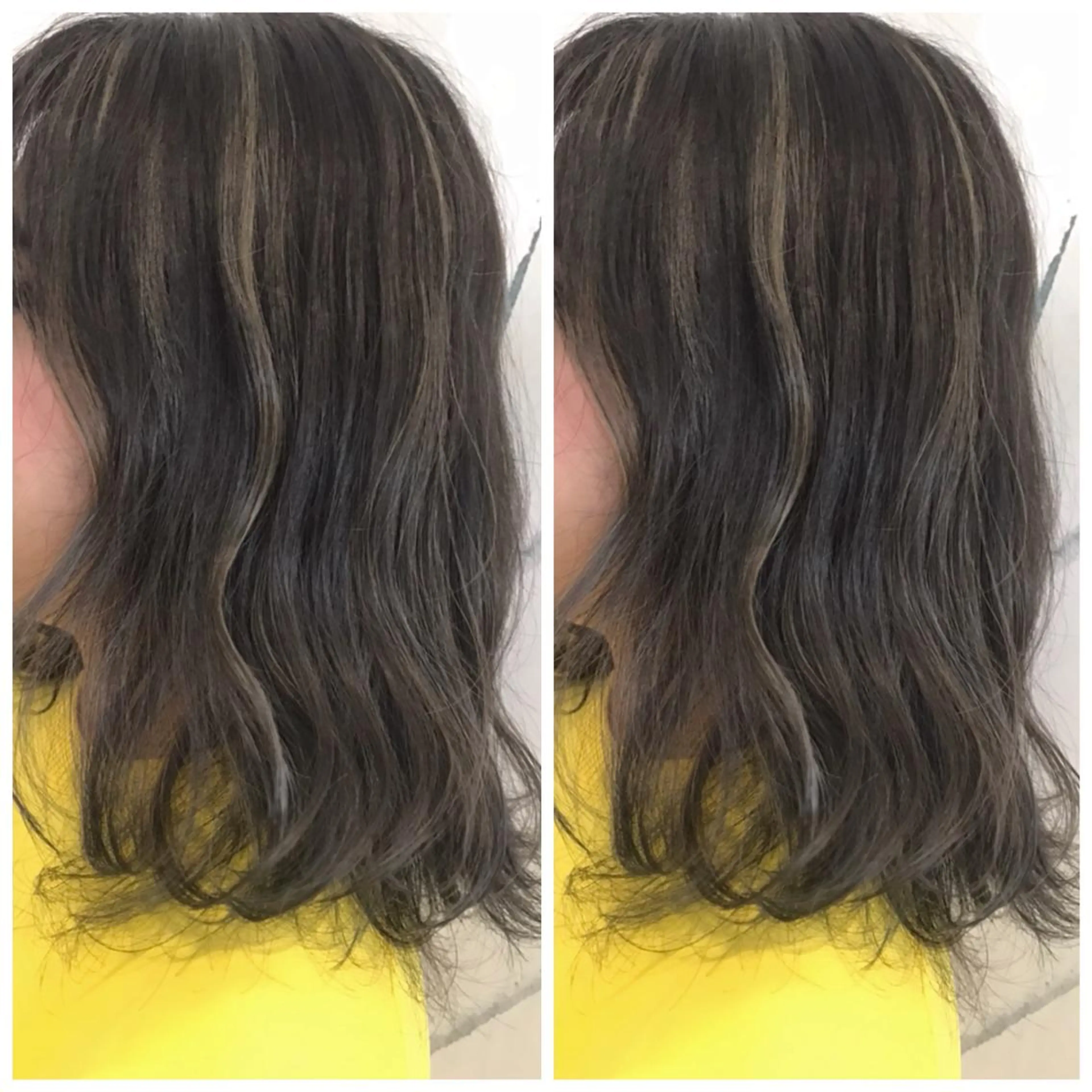 ミディアム カラー ブリーチ ケアブリーチ 透明感カラー ハイライトカラー ハイライト オリーブ透明感カラー 表参道/MIKUのヘアスタイル