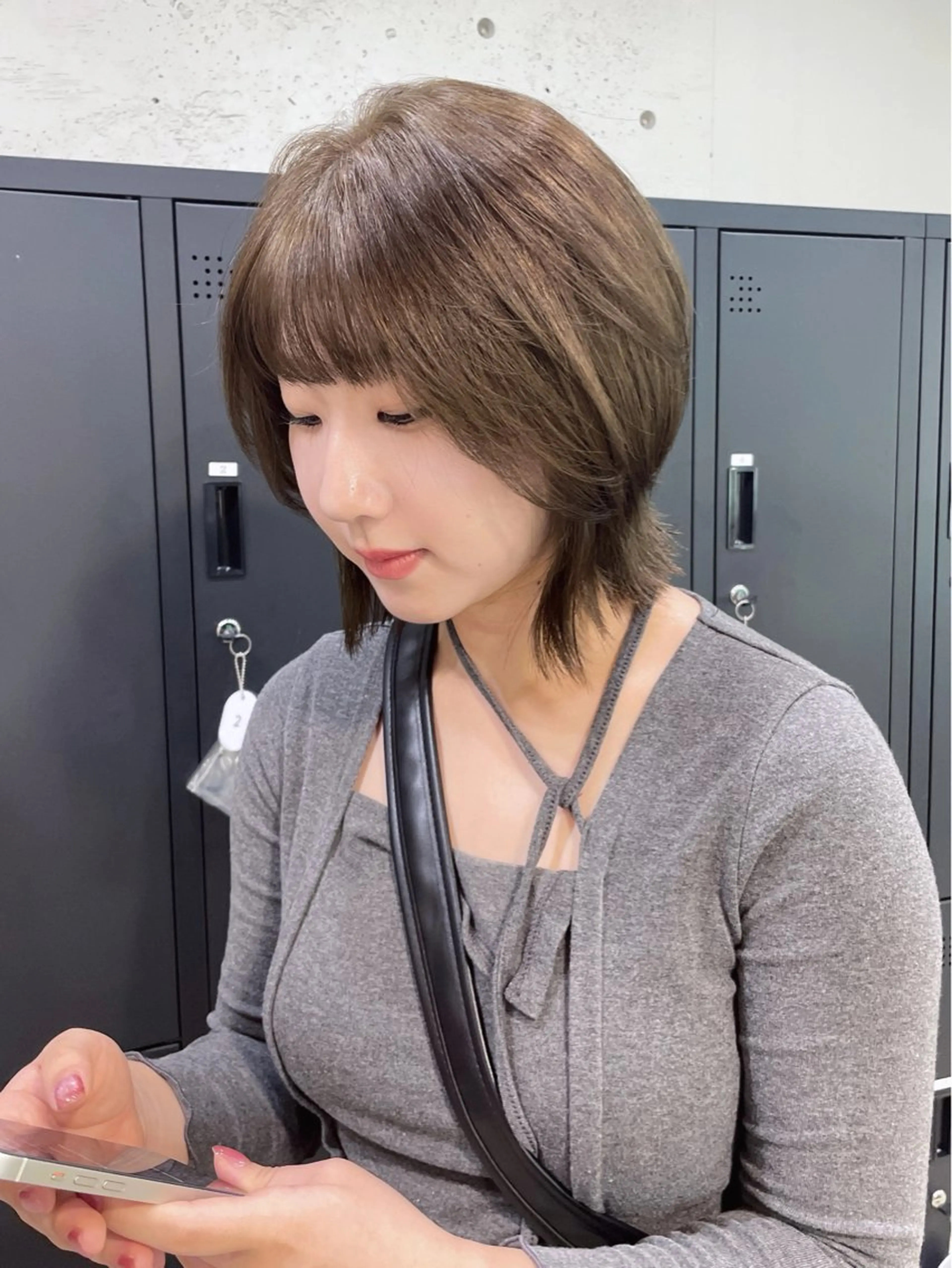 ショート カラー カット ヘアカラー yu-kaハッシュ カット/韓国レイヤーのヘアスタイル
