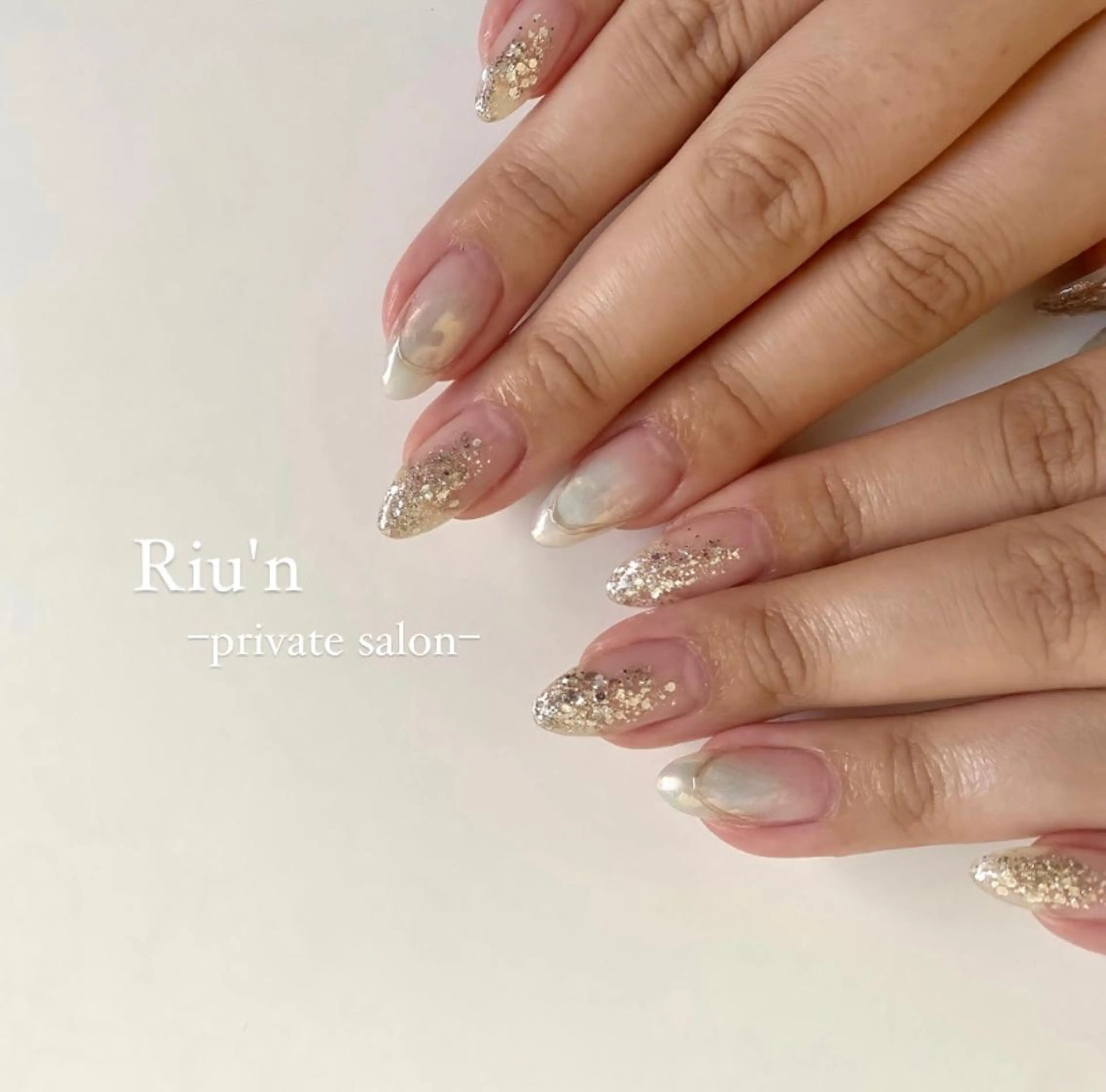 ロング ハンドネイル Riu*n -private-のネイルデザイン