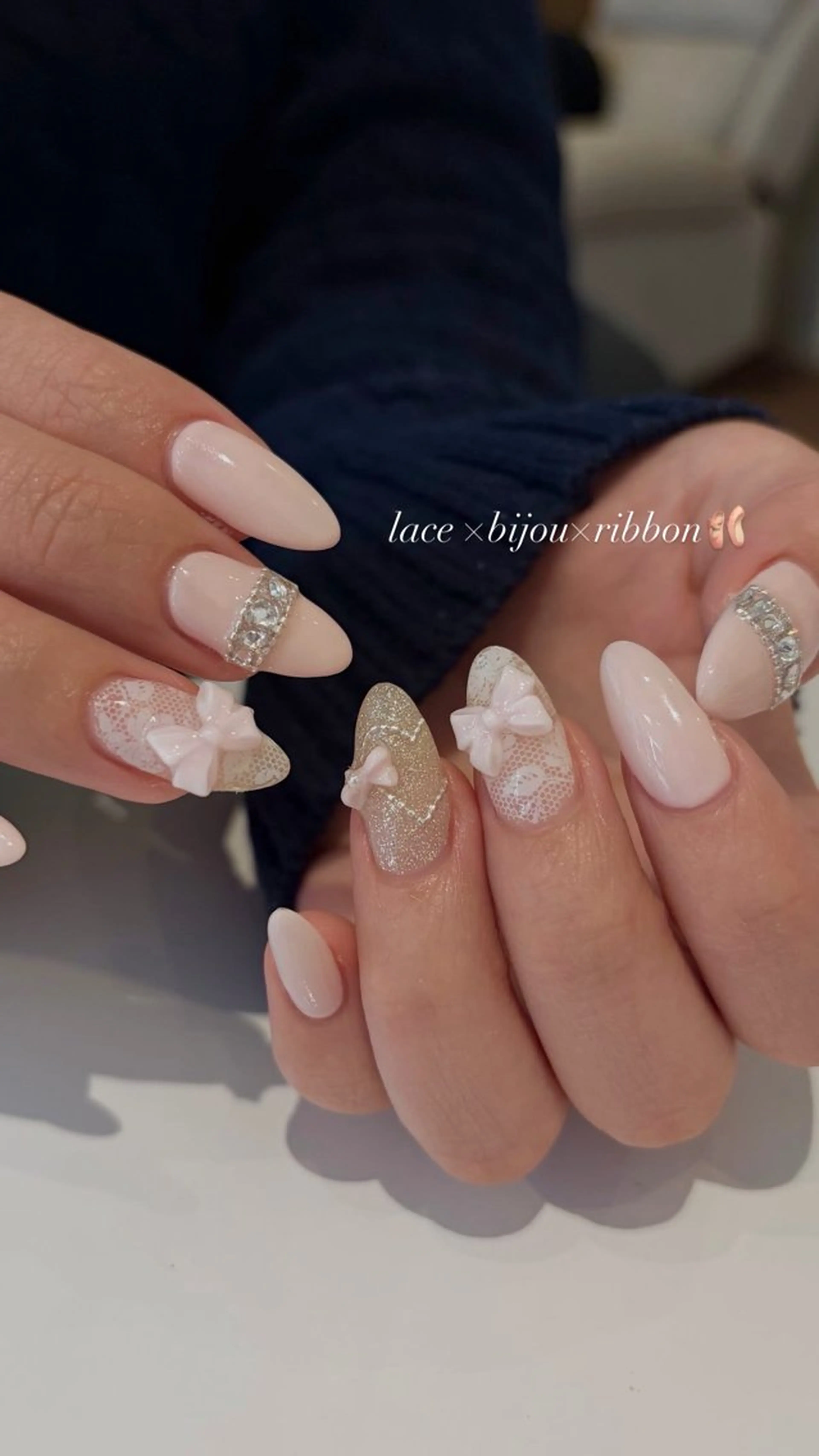 ネイル ガーリー ピンク フットネイル ballie／小野原 なつみのネイルデザイン