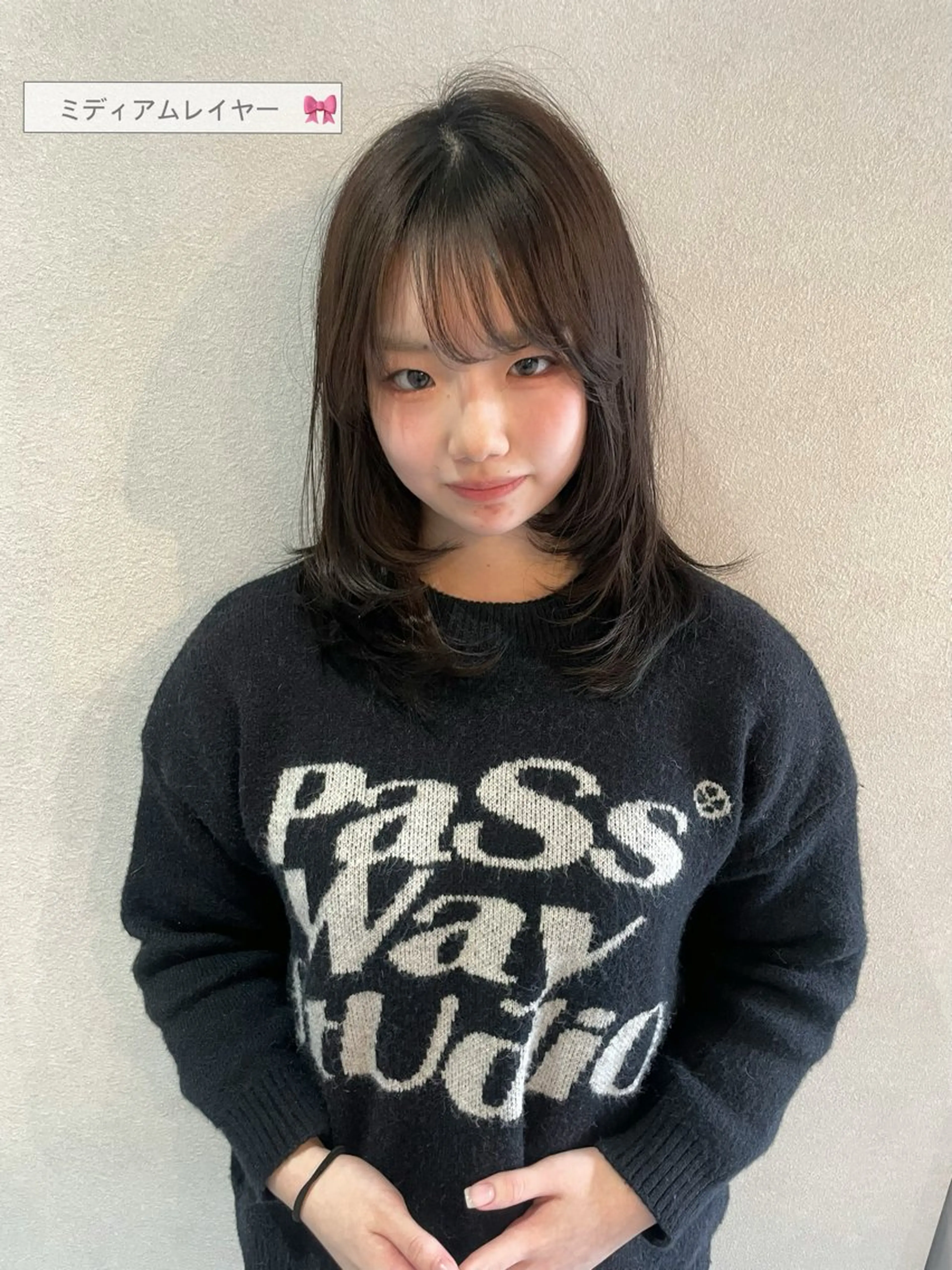 ミディアム カット トリートメント 似合わせカット/ 顔周りカット/まりなのヘアスタイル