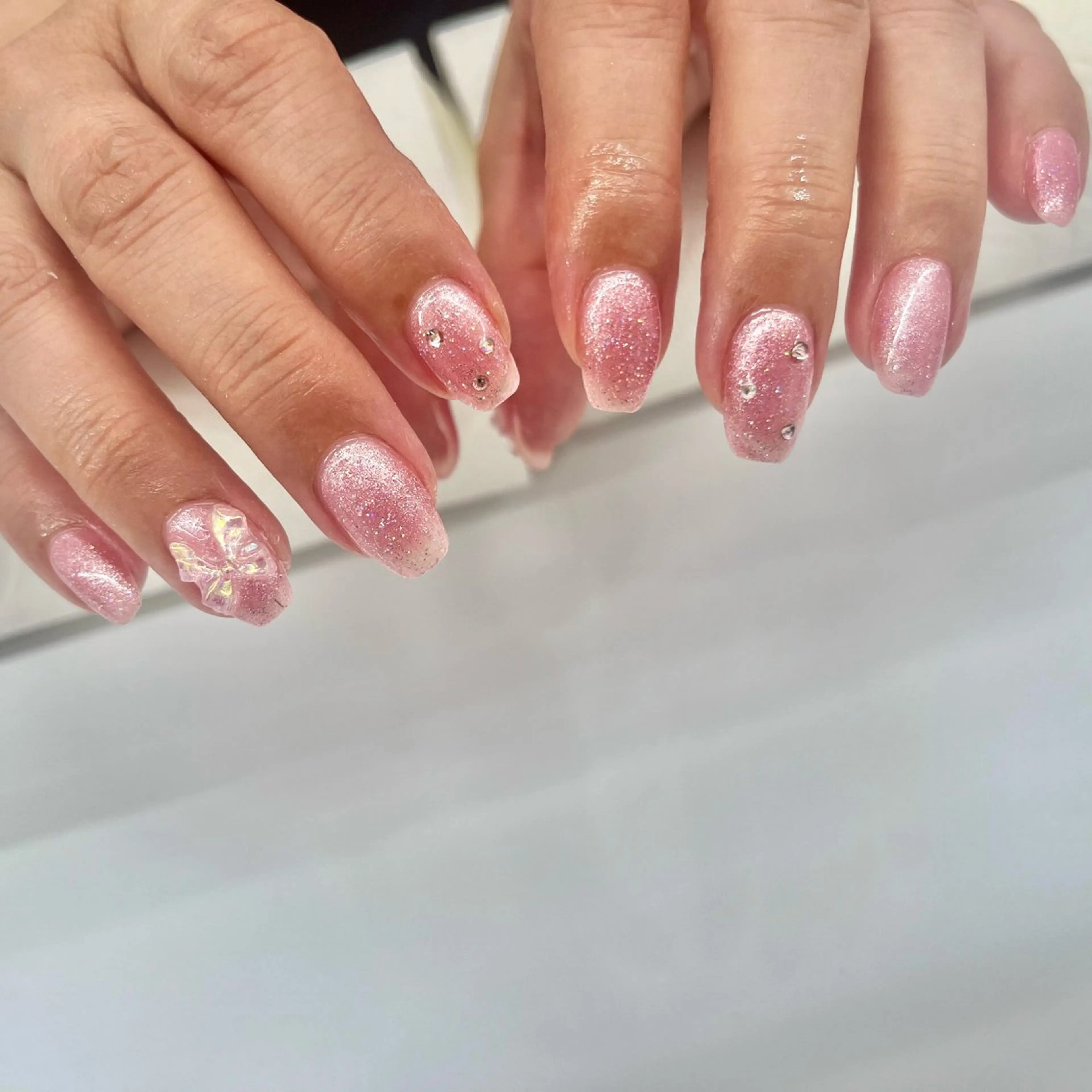 ネイル フラッシュネイル フットネイル フレンチネイル ジェルネイル ラメ(グリッター) ネイルサロン ⭐︎Linoのその他イメージ