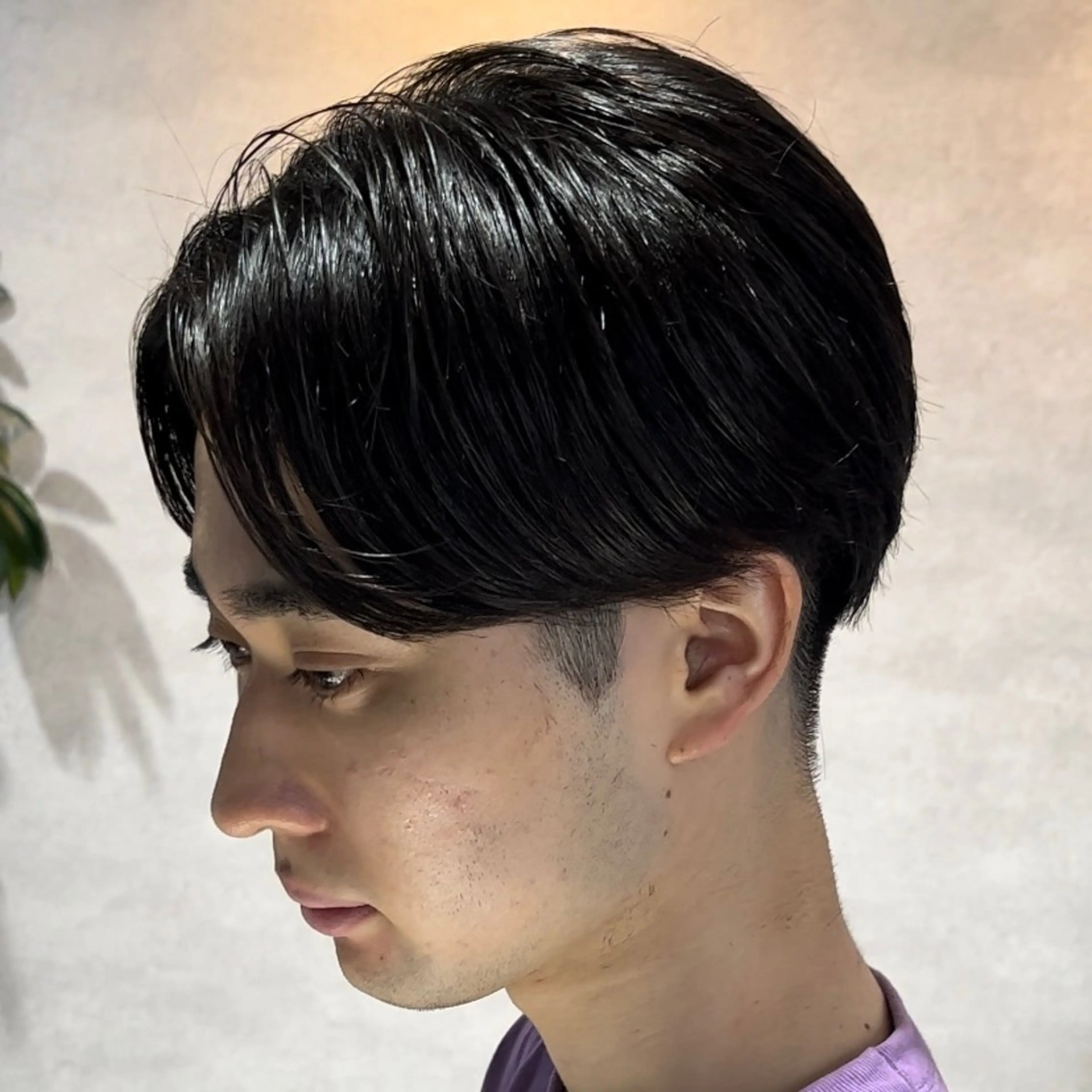 ショート カラー パーマ メンズ メンズパーマ ニュアンスパーマ カット パーマ センターパート マスターかずまのヘアスタイル