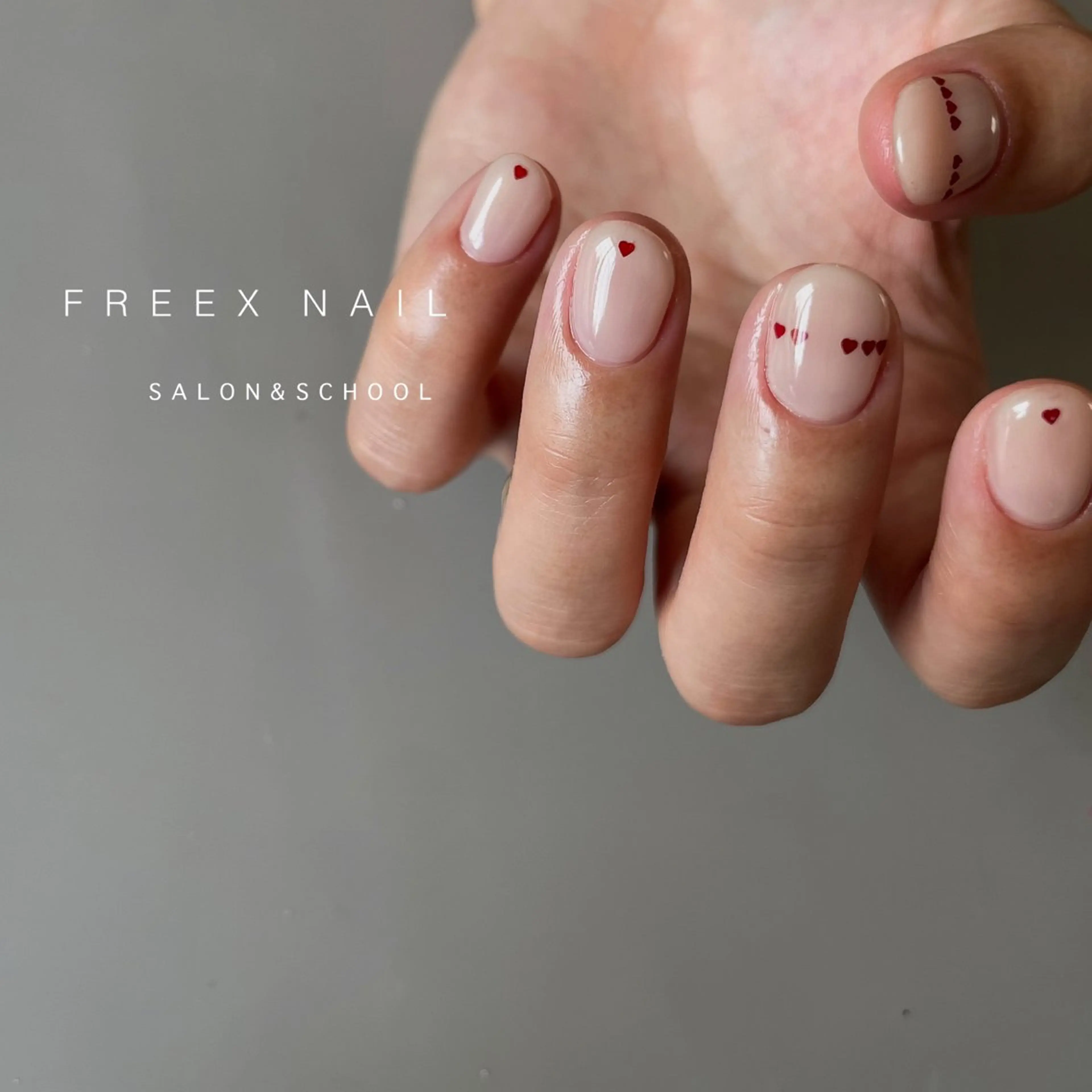 ネイル ハート ハンドネイル ハンドケア freex nail /ニュアンス/個性派のネイルデザイン