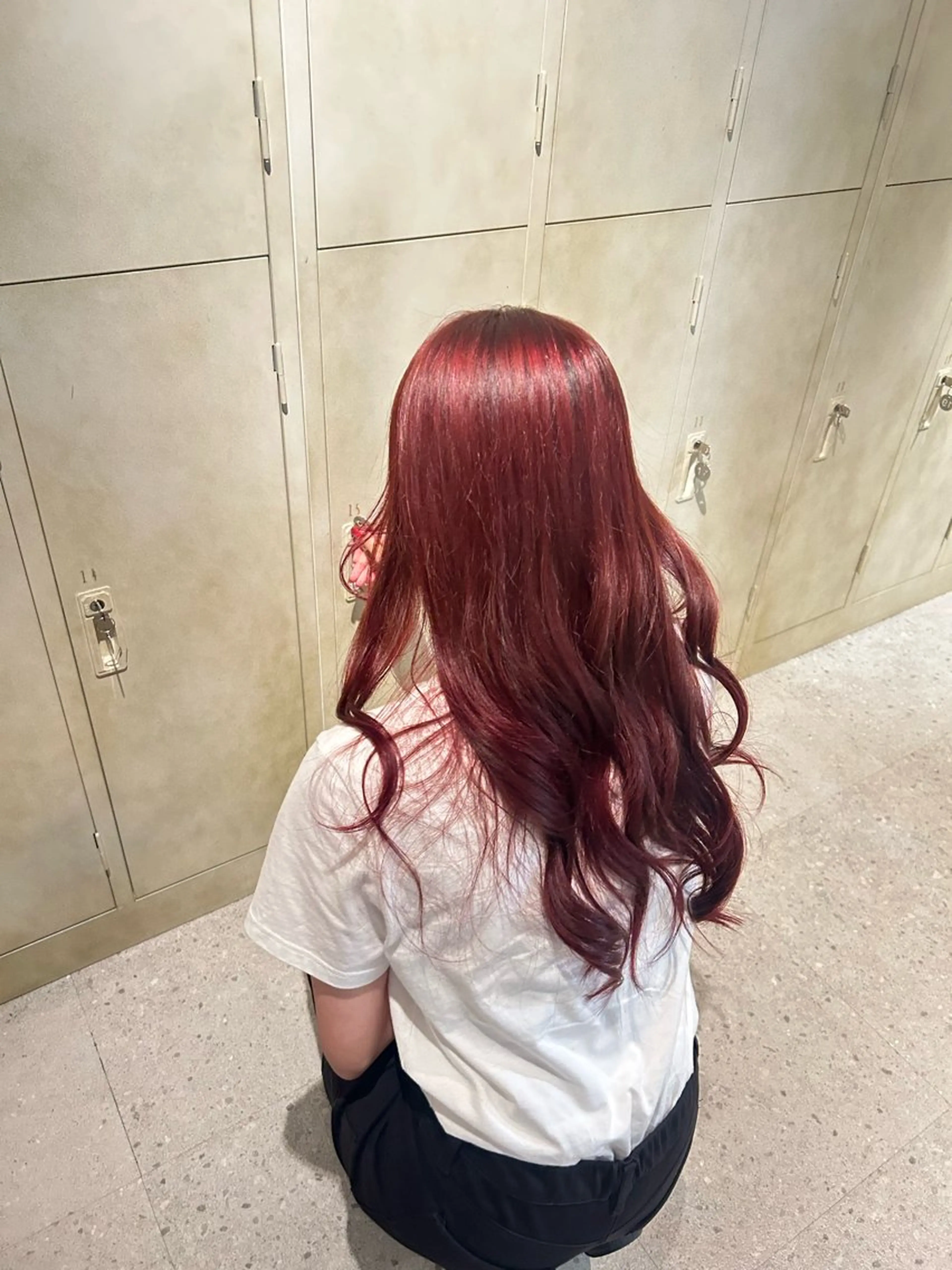 ロング カラー ブリーチ ダブルカラー ブリーチなしカラー ピンクカラー カット ヘアカラー 野田阪神/暖色カラー Kairi🐬のヘアスタイル