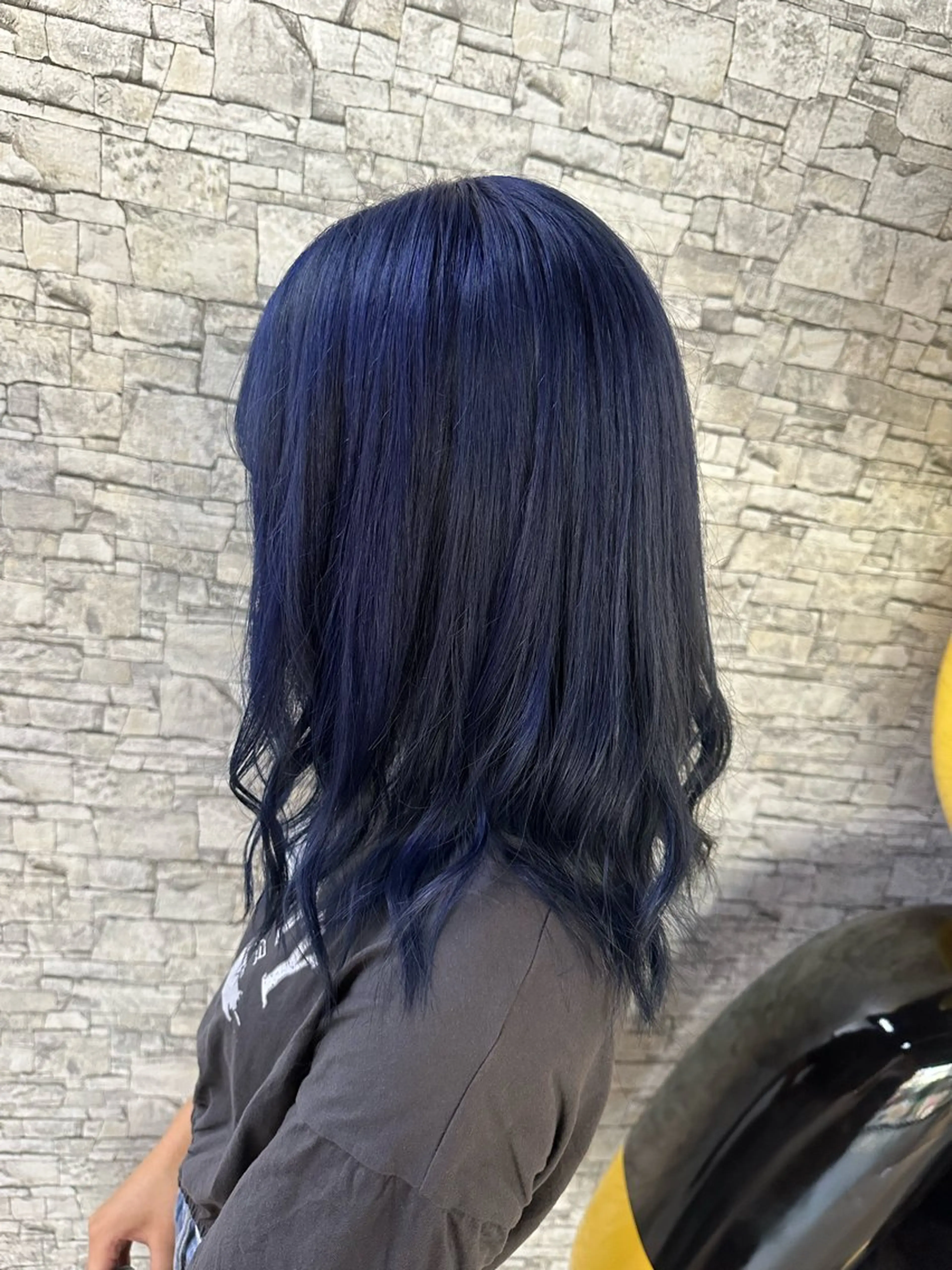 ミディアム カラー ブルーカラー ネイビーカラー ヘアカラー トリートメント RAIA💎ケア ブリーチ＆パーマ💎のヘアスタイル