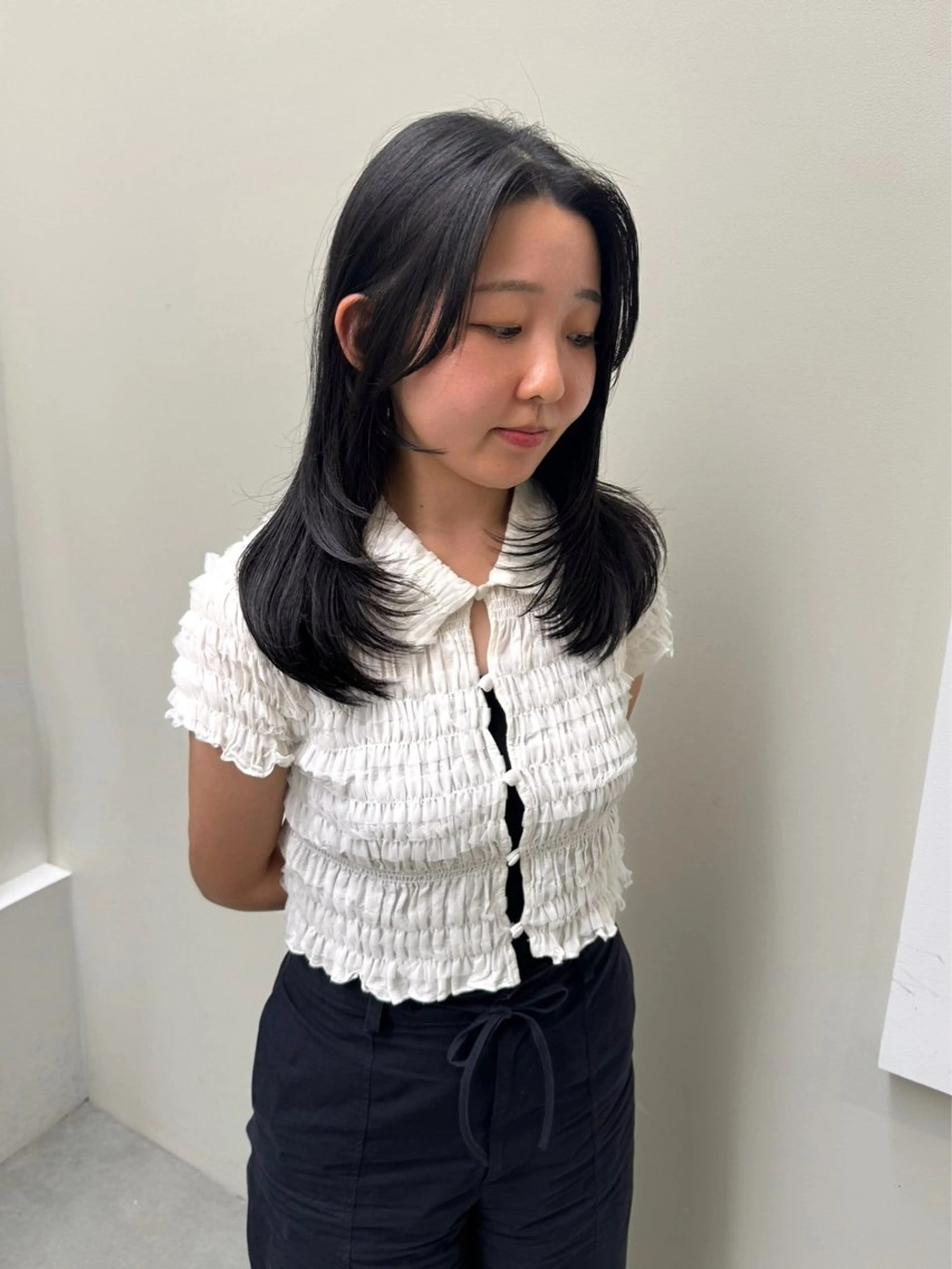 ロング ひかり／ベージュ ／似合わせカットのヘアスタイル