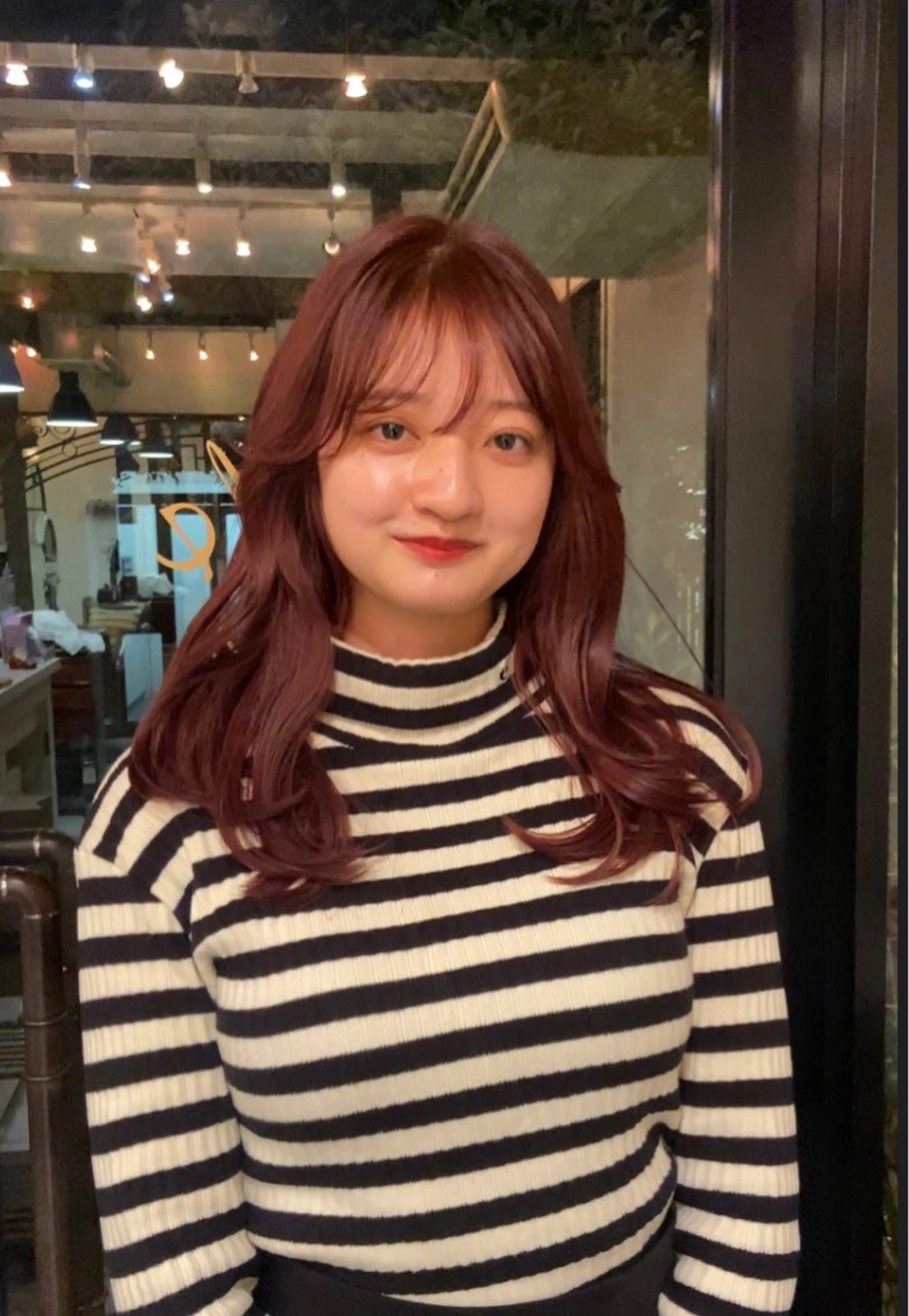 ロング カラー ピンクカラー レッドカラー ダメージレス美容師 🌱水島侑理のヘアスタイル