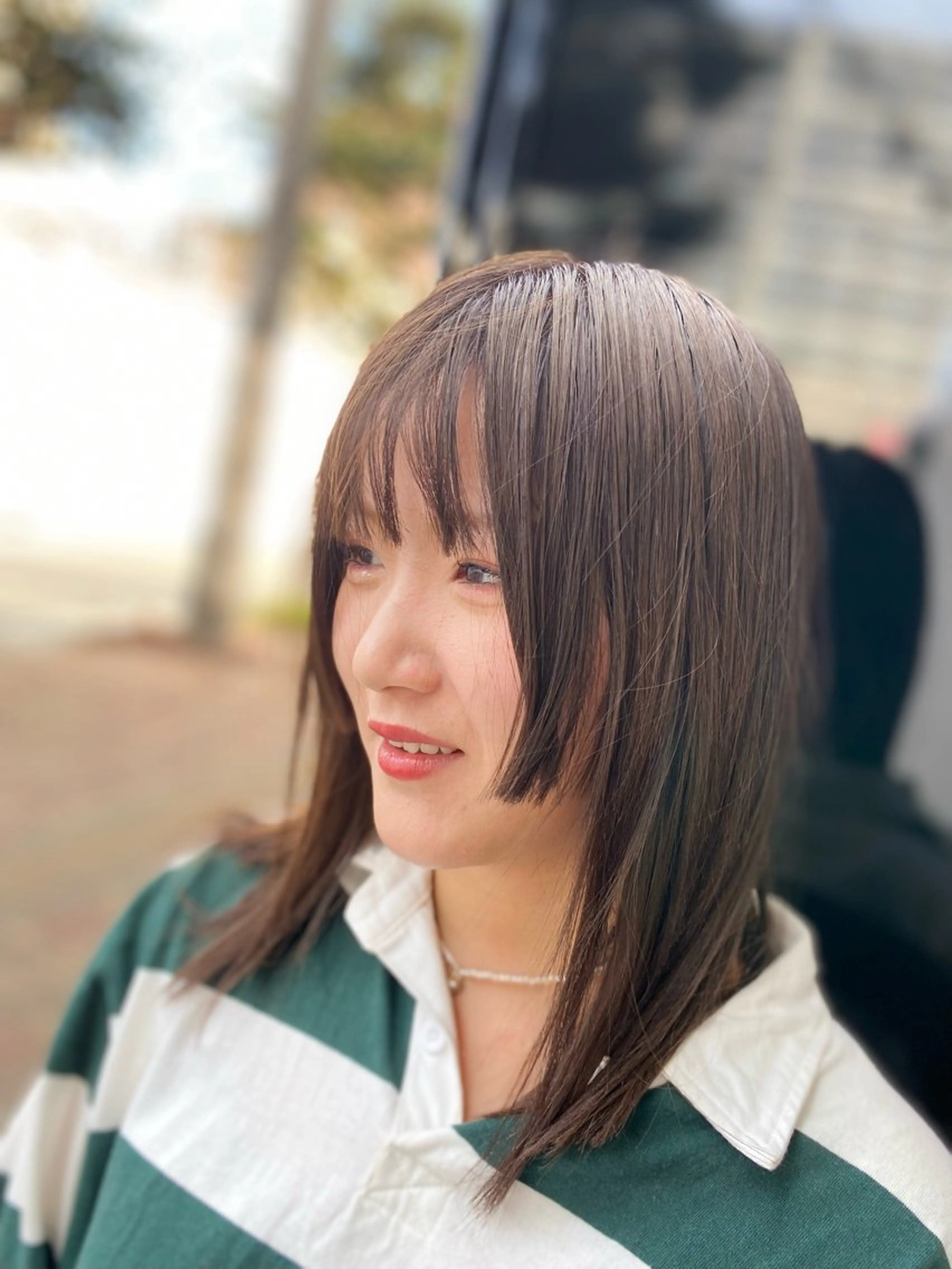 ミディアム 姫カット レイヤーカット 飯富 信二のヘアスタイル