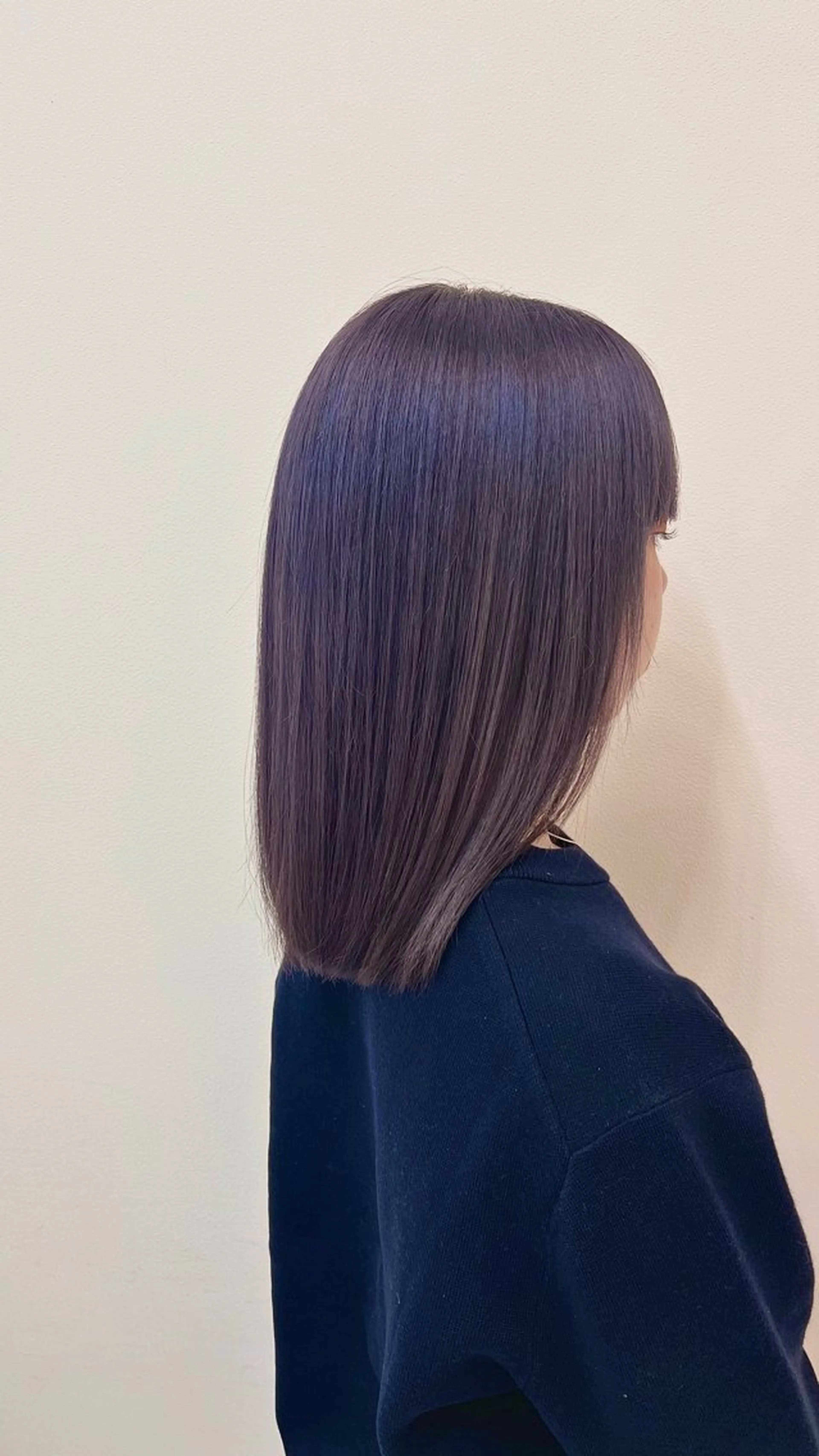 カラー ラベンダーカラー 松尾 姫依のヘアスタイル