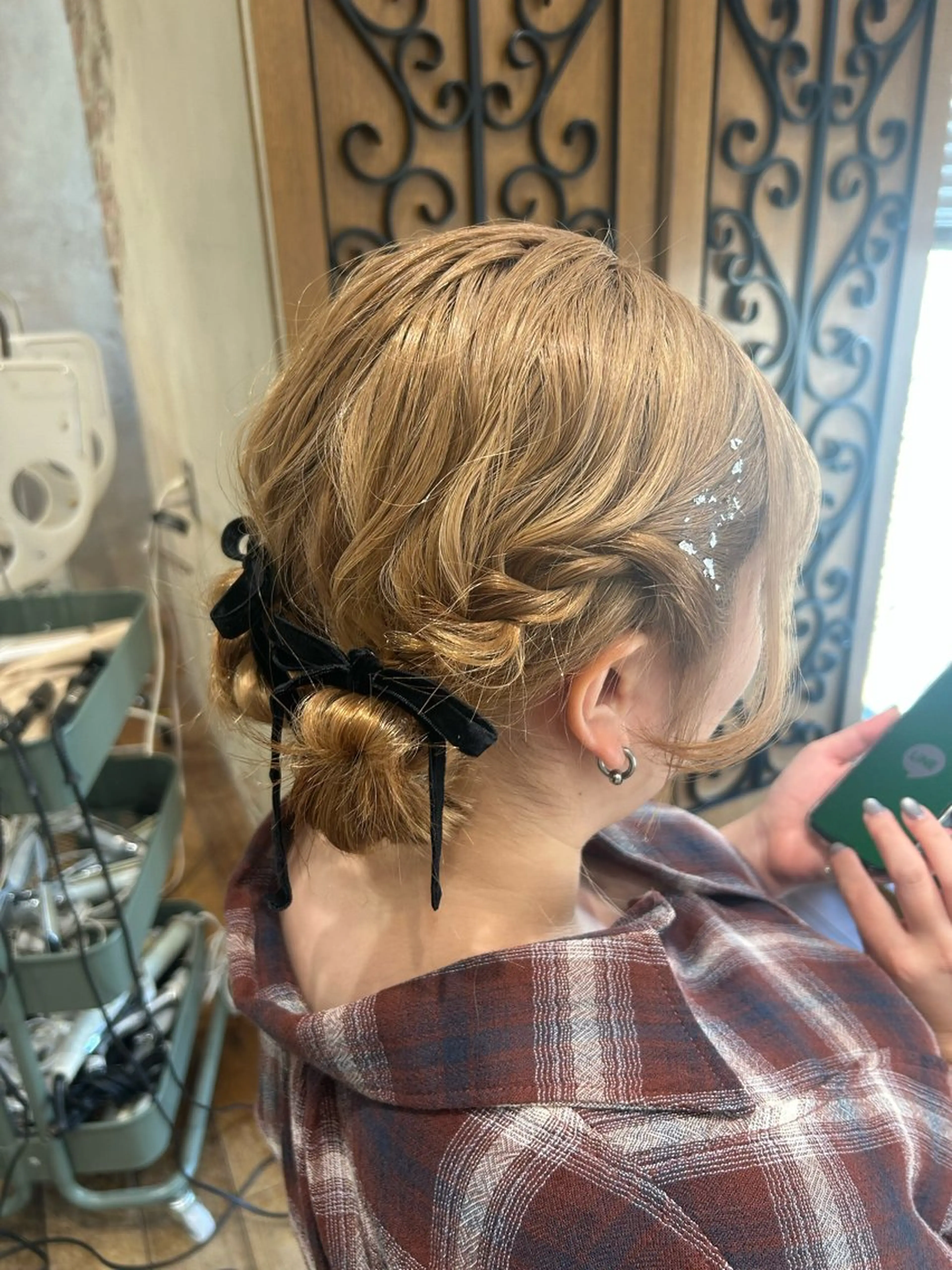 ヘアアレンジ お団子ヘア ウルフカット ヘアアレンジ /カラー和田茉日琉のヘアスタイル