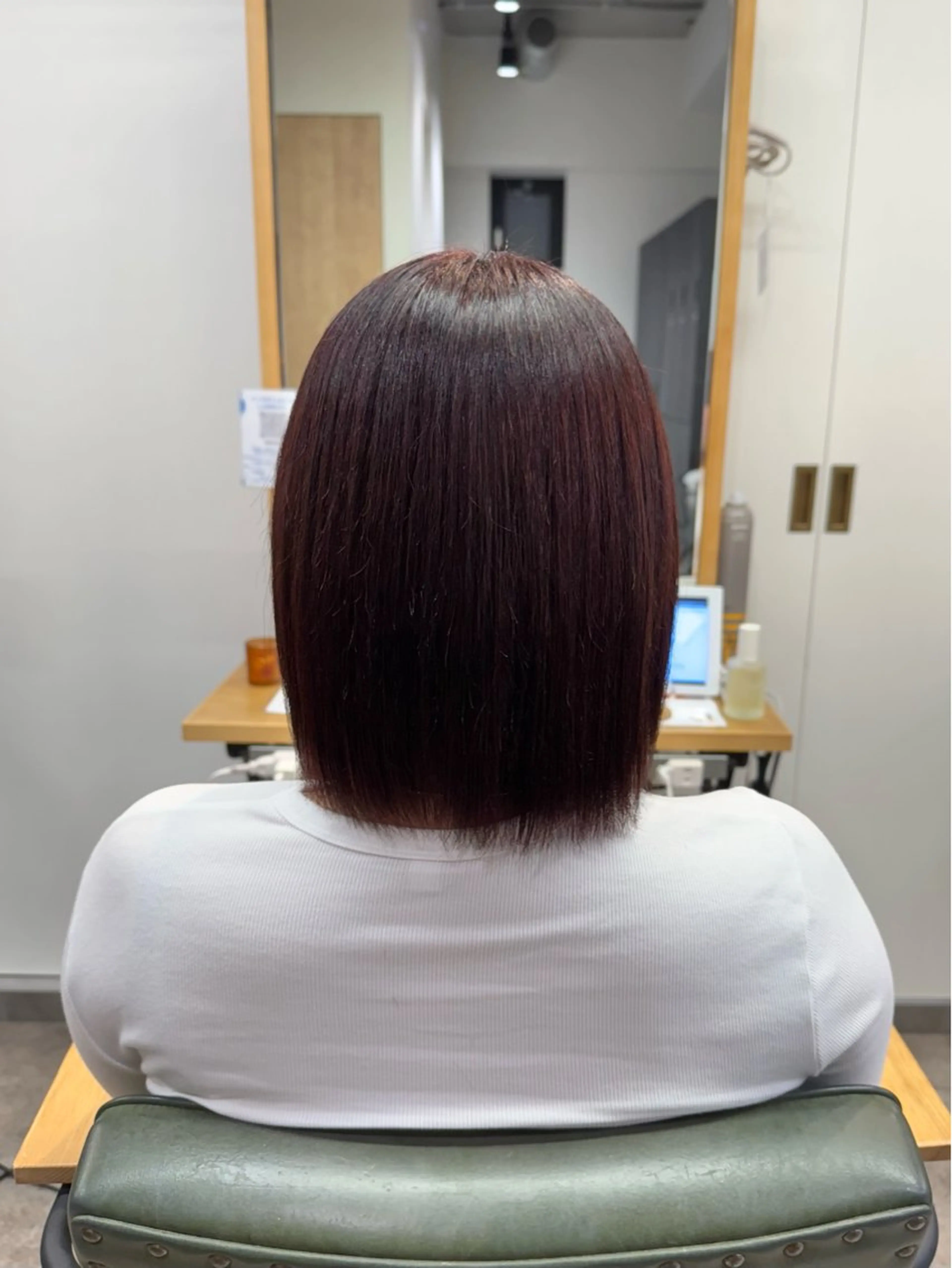 ミディアム カラー ヘアカラー トリートメント 縮毛矯正/エクステ ヘアアレンジ/ひふみのヘアスタイル